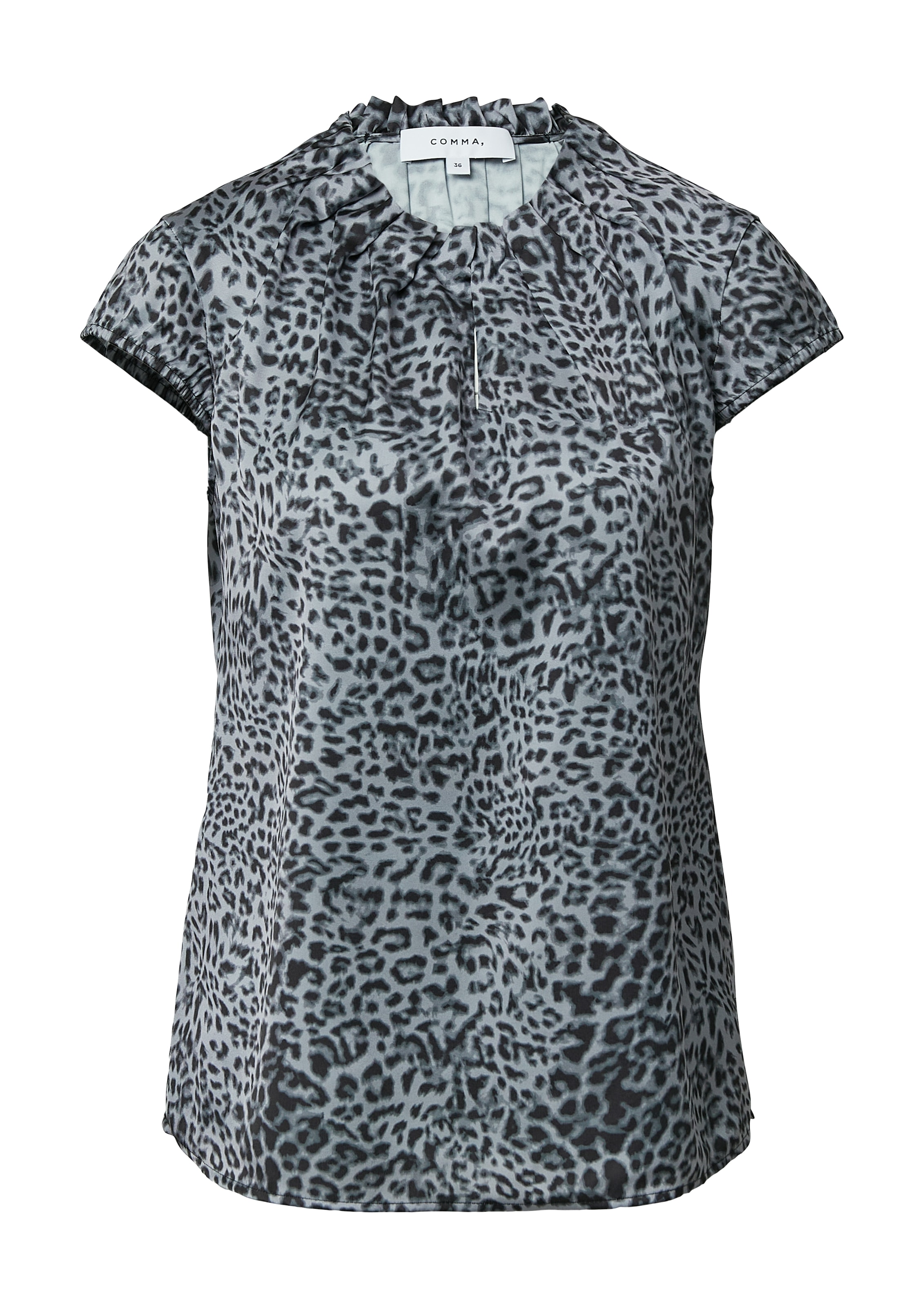 Comma Satinbluse, mit All-Over Print
