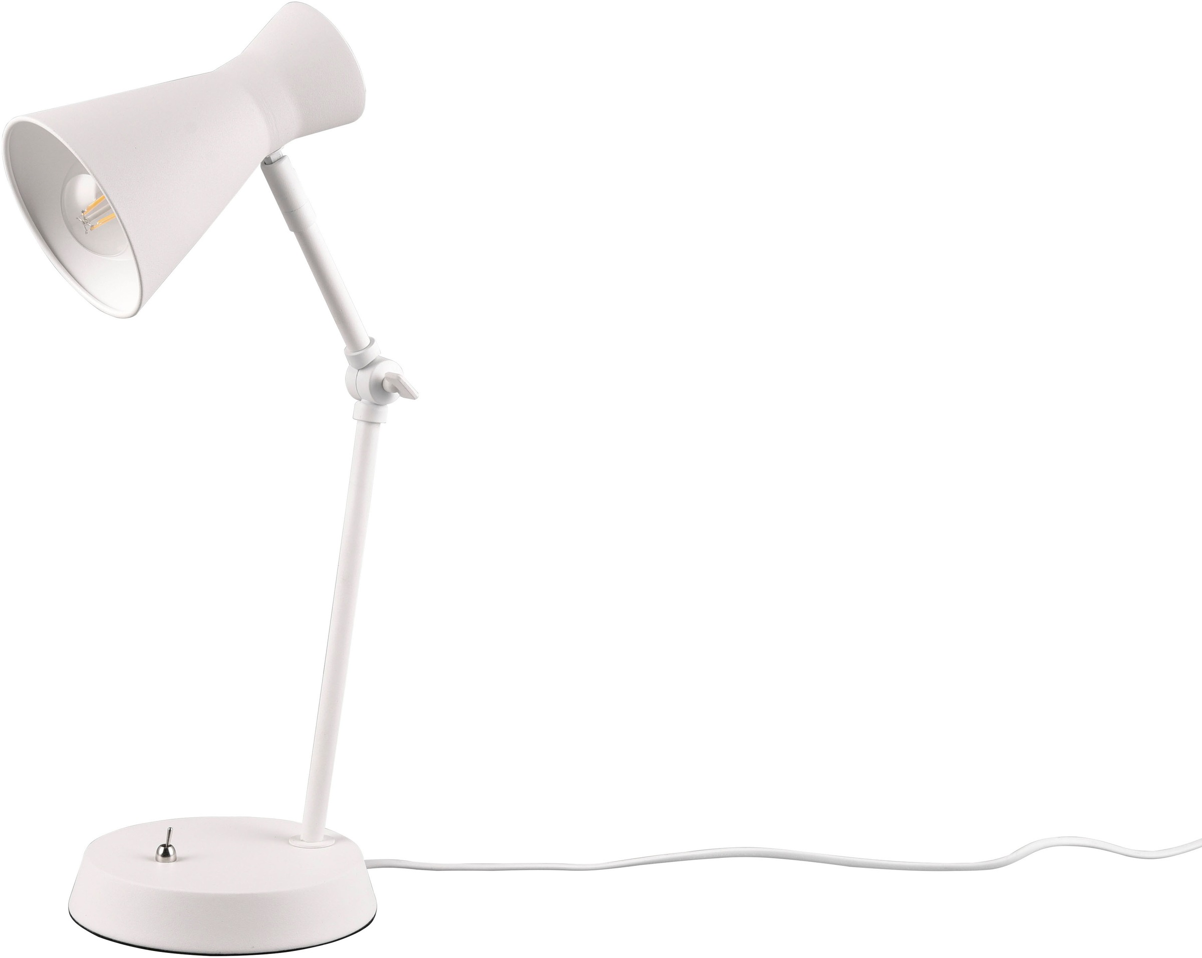 REALITY Leuchten Schreibtischlampe »Enzo«, 1 flammig, Leuchtmittel E27 | ohne Leuchtmittel, Tischlampe mit Kippschalter, exkl E27 Leuchtmittel (10W), verstellbar