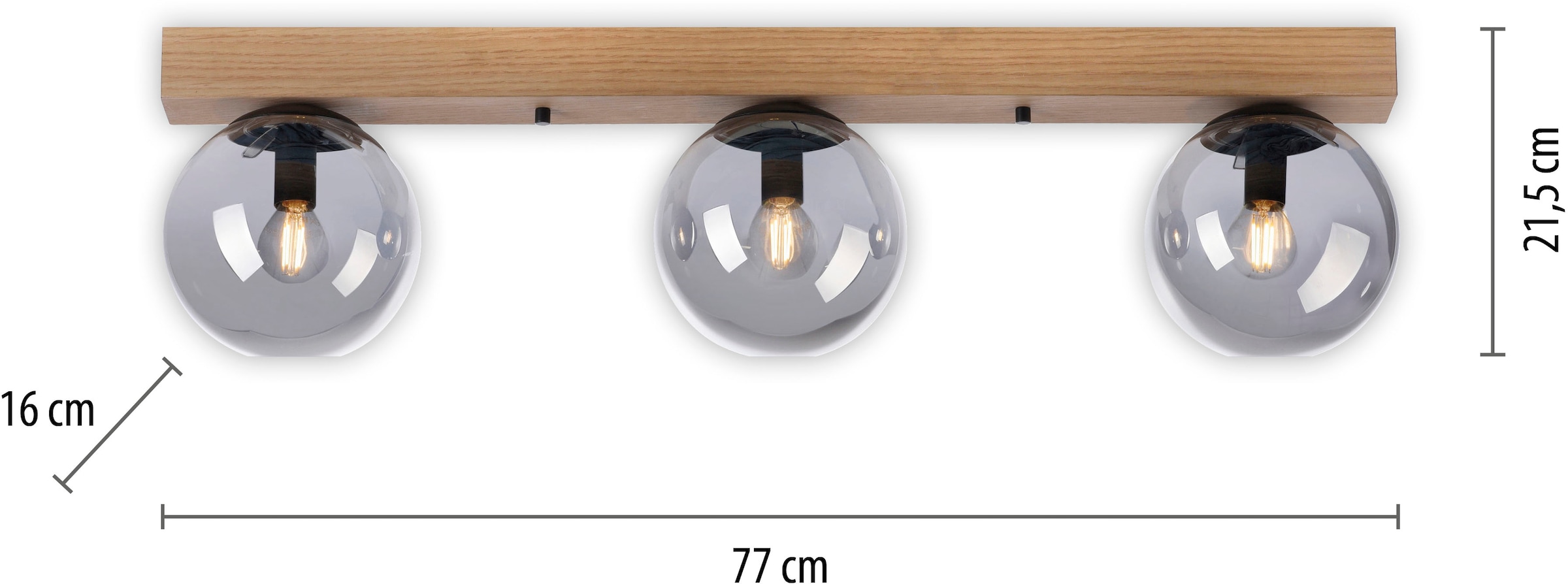 JUST LIGHT Deckenleuchte »GREEN WIDO« E14 1 Stk.