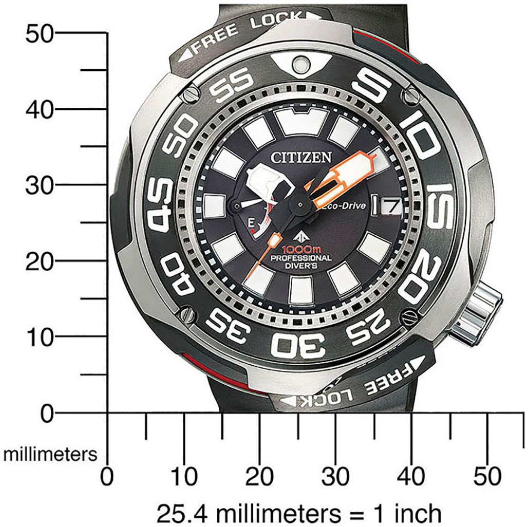 Citizen Taucheruhr »Promaster Professional Diver 1000,« Armbanduhr, Herrenuhr, Solar, bis 100 bar wasserdicht, Saphirglas