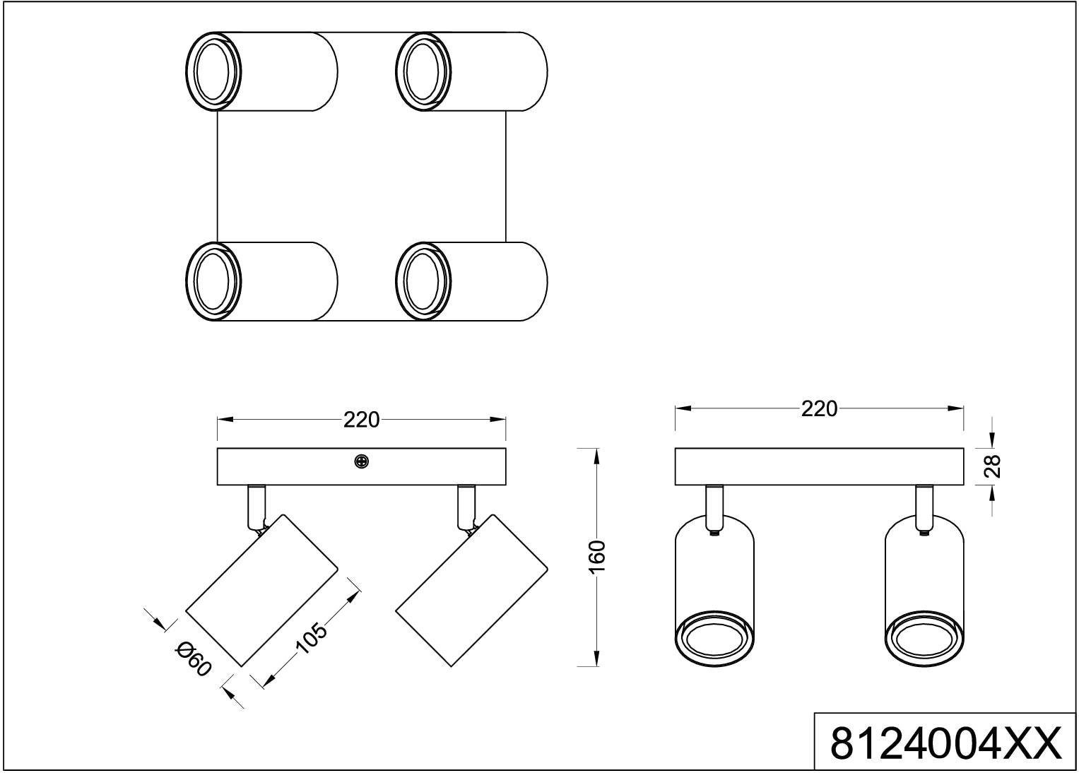 TRIO Leuchten Deckenstrahler »Marley« GU10 1 Stk. mit Holz Baldachin, Strahler dreh- und schwenkbar