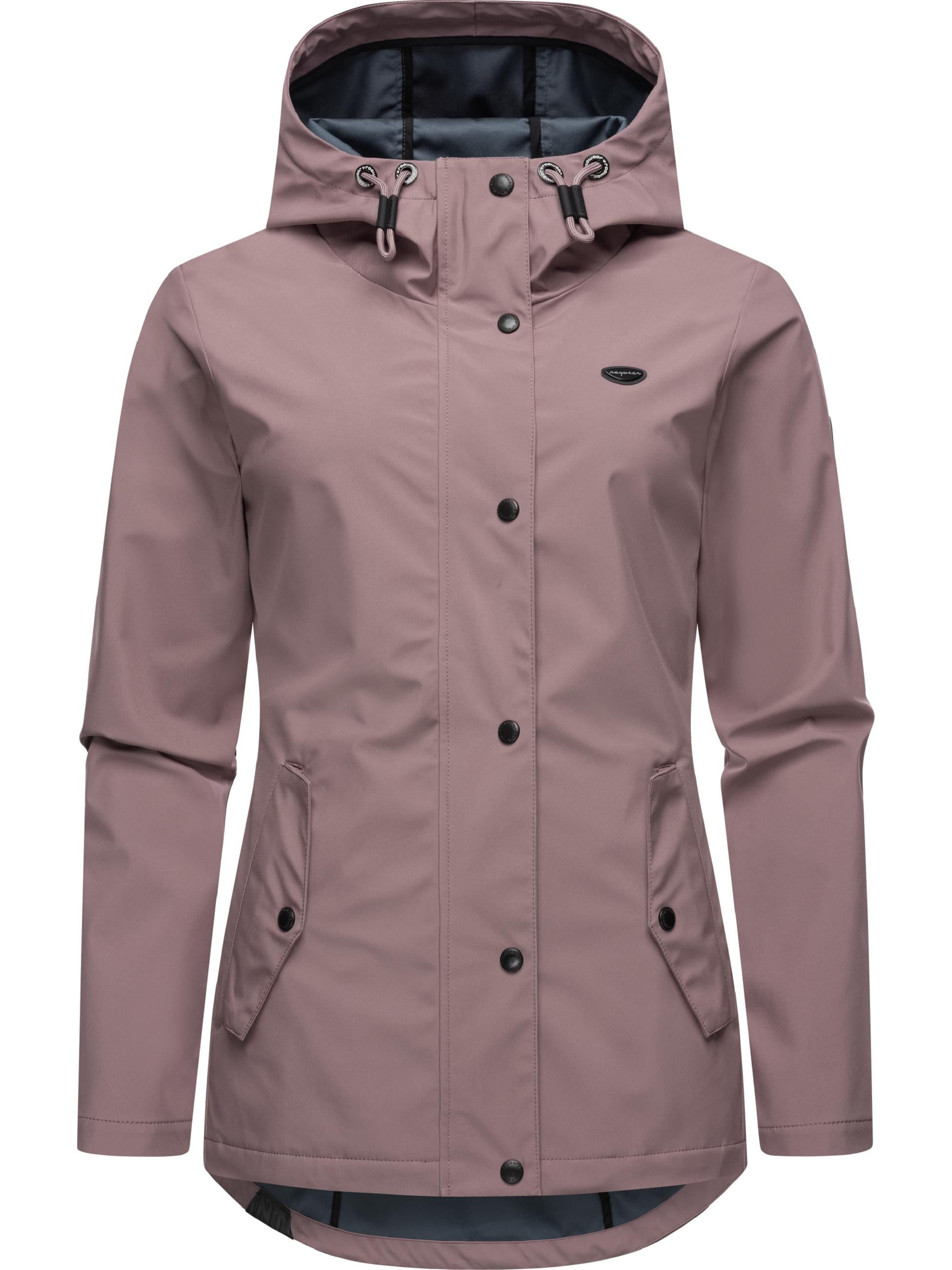 Ragwear Softshelljacke »Softshelljacke Margge Shell«, mit Kapuze, wasserdichte Damen Übergangsjacke mit großer Kapuze