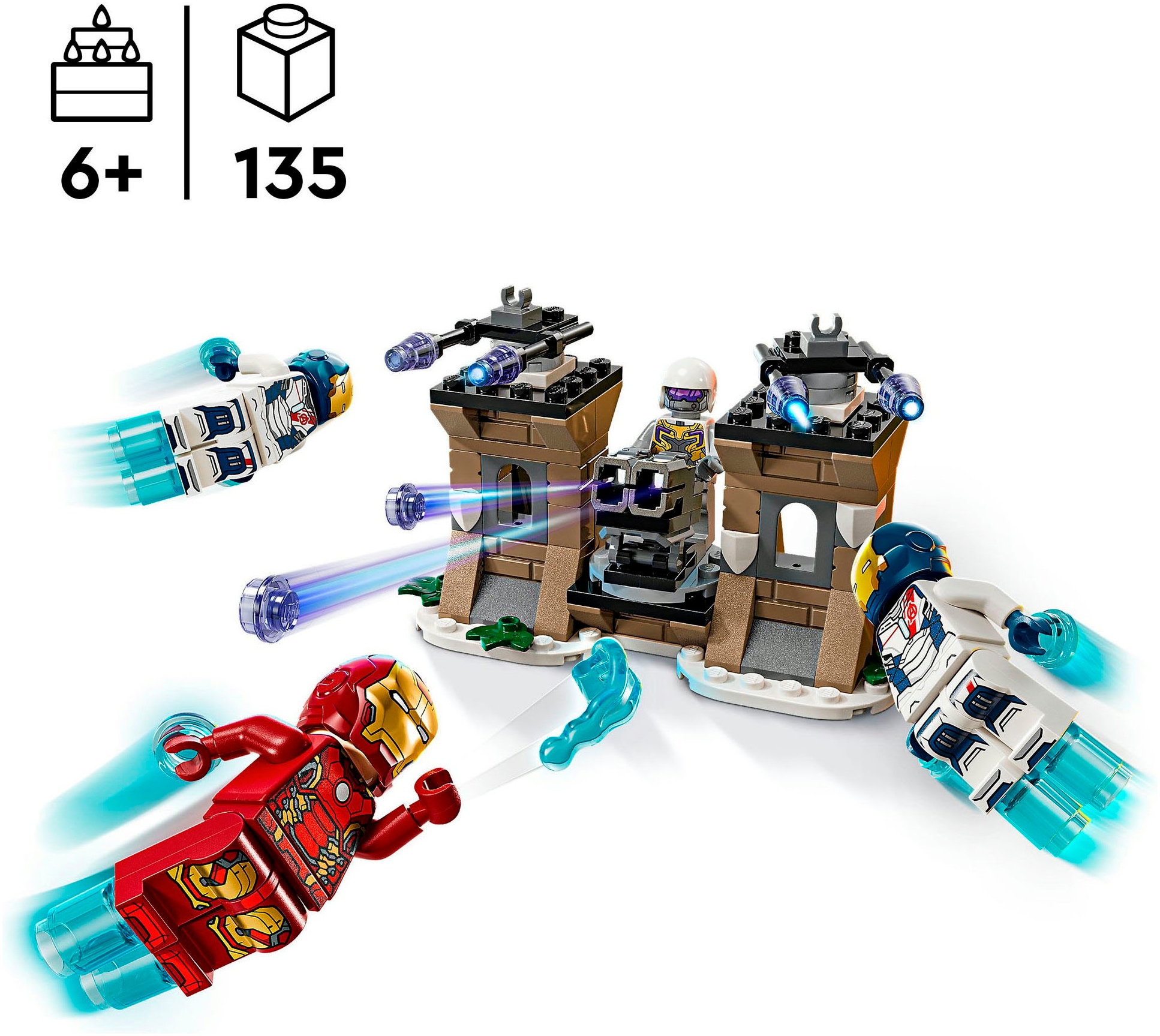 LEGO® Konstruktionsspielsteine »Iron Man & Iron Legion vs. HYDRA-Soldat (76288), LEGO Super Heroes«, (135 St.), Made in Europe