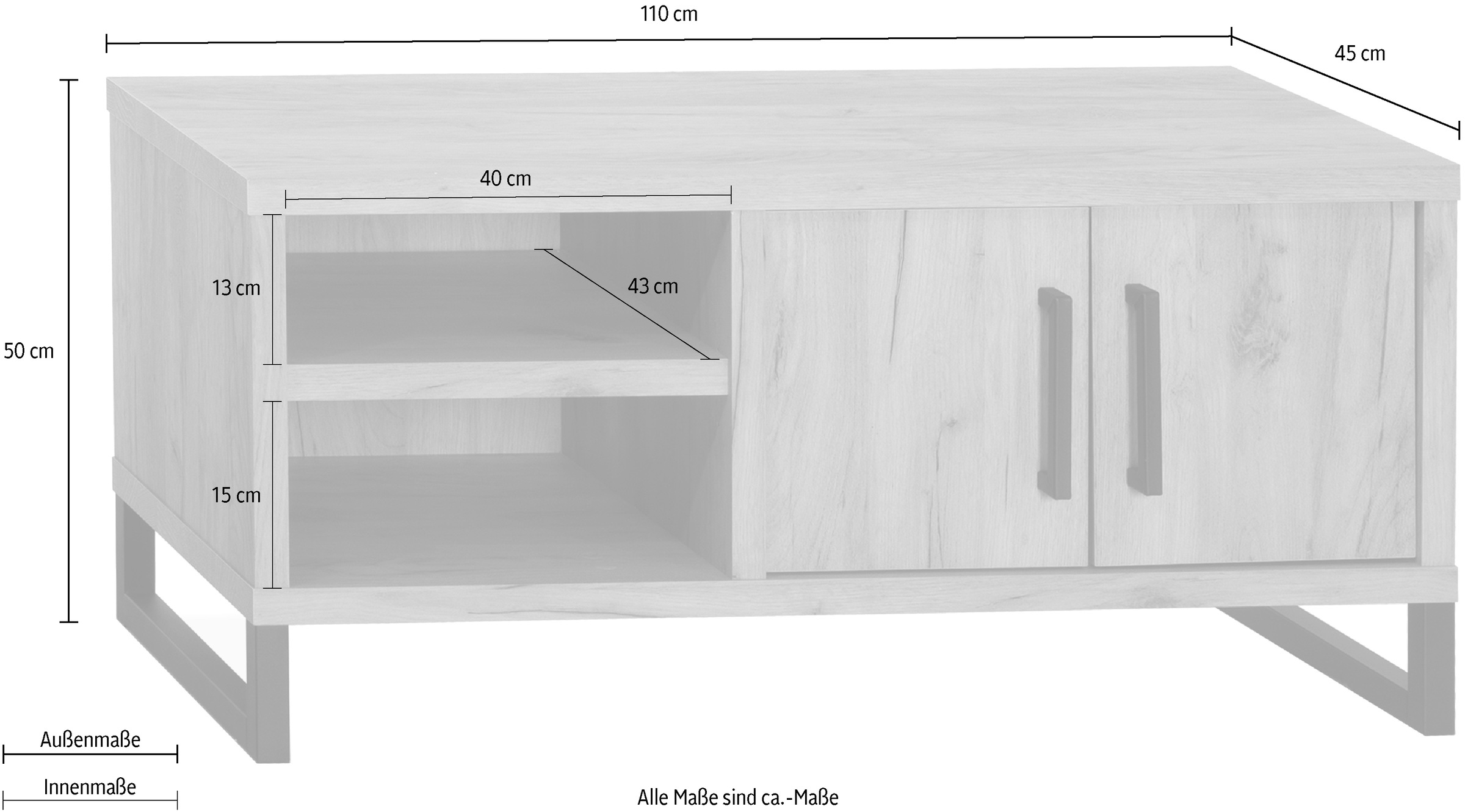 OMG Design TV-Schrank »Ronda Lowboard«, mit Soft-Close, in zwei Breiten