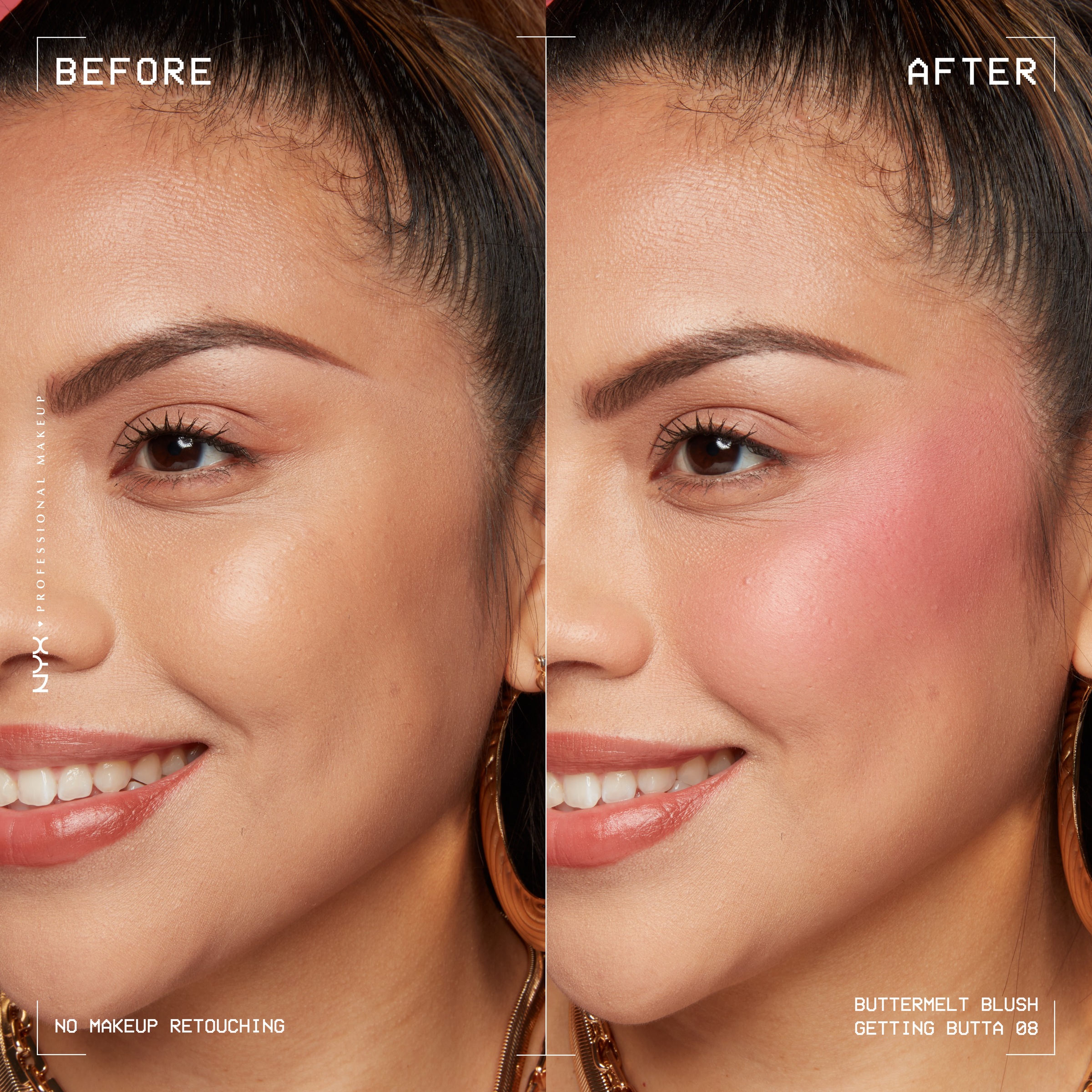 NYX Rouge »Makeup Buttermelt Blush«, Cremige, leichte Textur, variable Deckkraft, pflegende Formel.