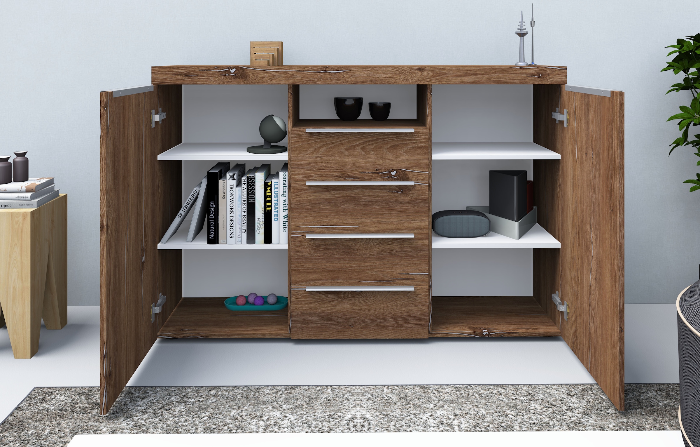 borchardt Möbel Highboard »Durban« Breite 139 cm