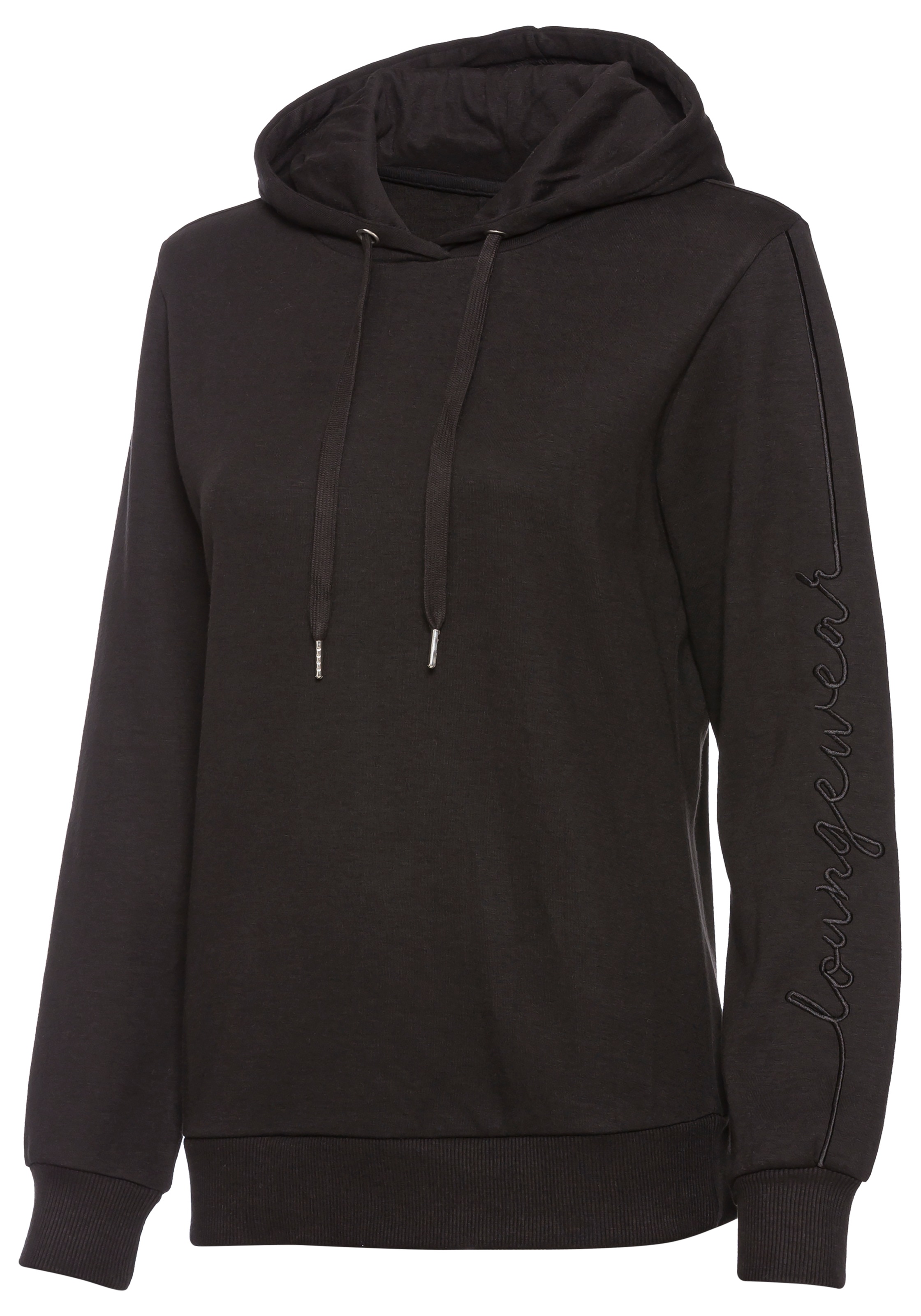 Vivance Hoodie, mit seitlicher Loungewear Stickerei, Loungshirt