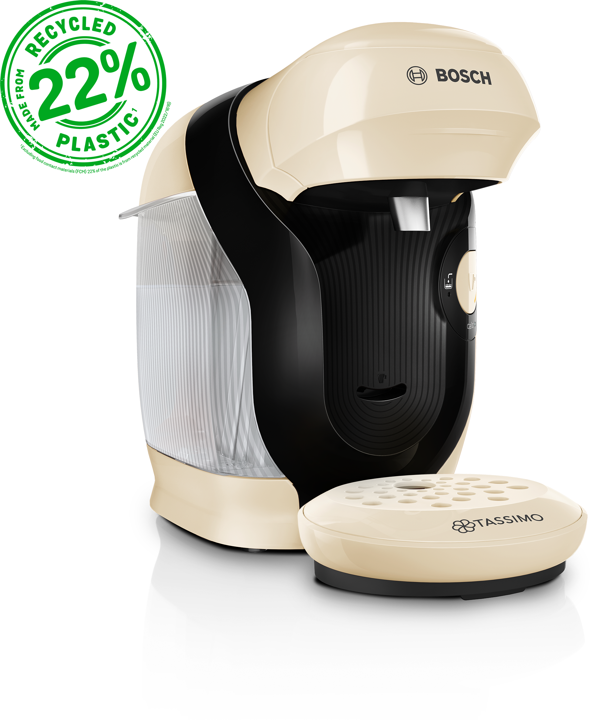 TASSIMO Kapselmaschine »style friendly TAS117E, über 70 Getränke, platzsparend«, nachhaltig, geeignet für alle Tassen, Wassertank 0,7 L, creme/schwarz