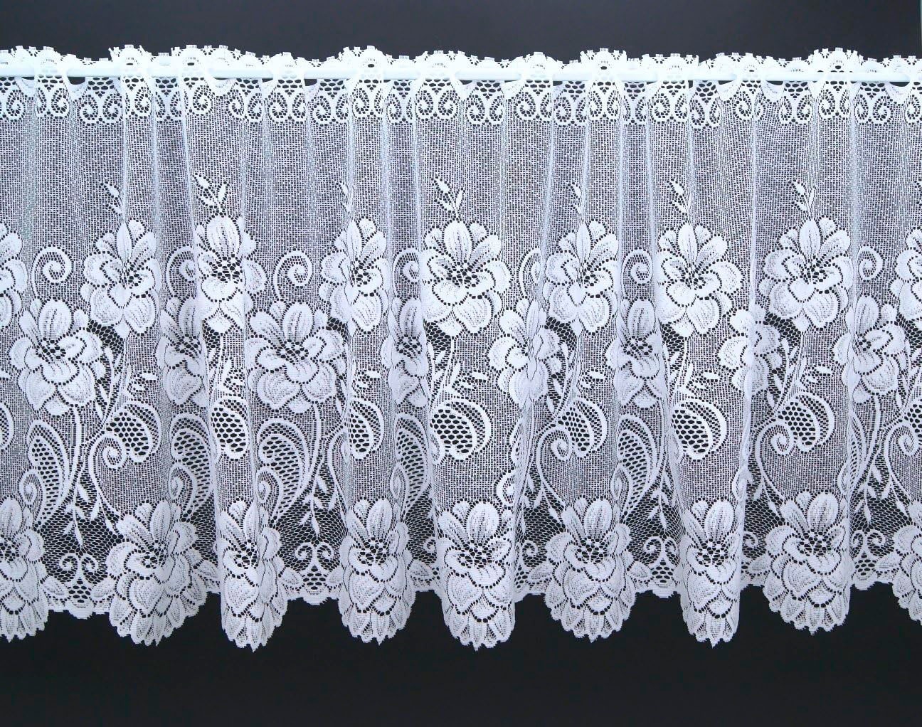 Weckbrodt Scheibengardine "Montello" Stangendurchzug 1 Stk. tlg. Bistro, Jacquard, strukturiert, floral, geblümt, Gardine, Store