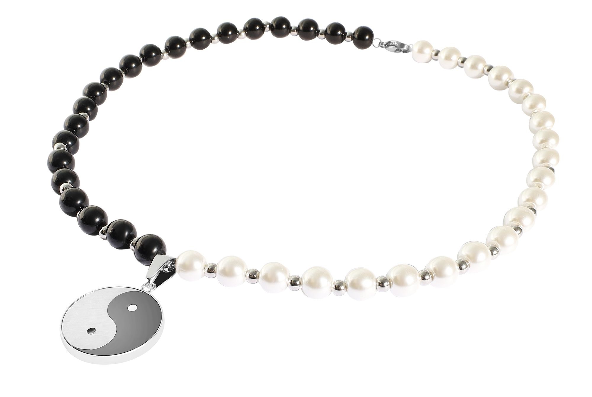 Adelia´s Gliederkette »Damen Halskette aus Glas mit Perle 45 cm«