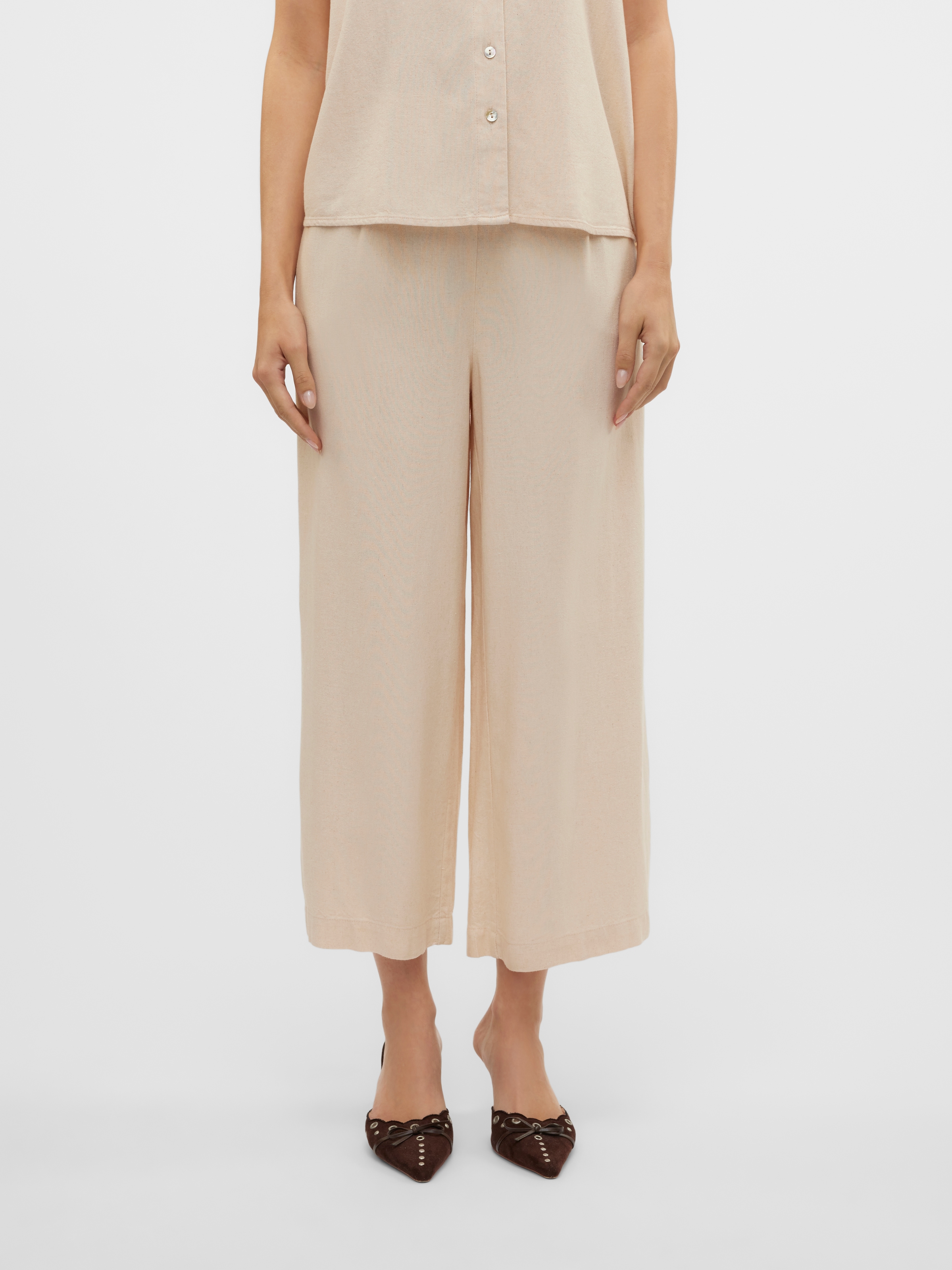Vero Moda Culotte »VMMYMILO H/W CULOTTE PANT WVN GA«, mit Leinen