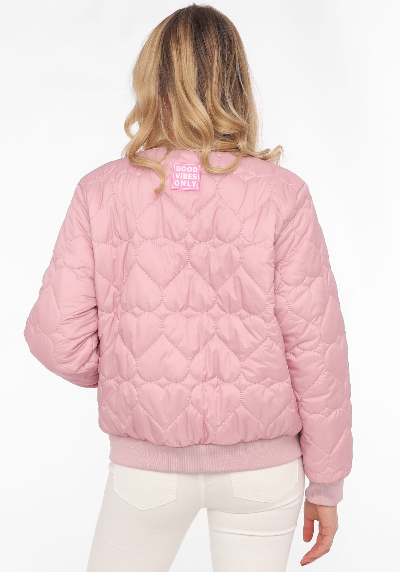 Zwillingsherz Bomberjacke, ohne Kapuze, modisch, Kontrastdetails, regular fit, langärmelig