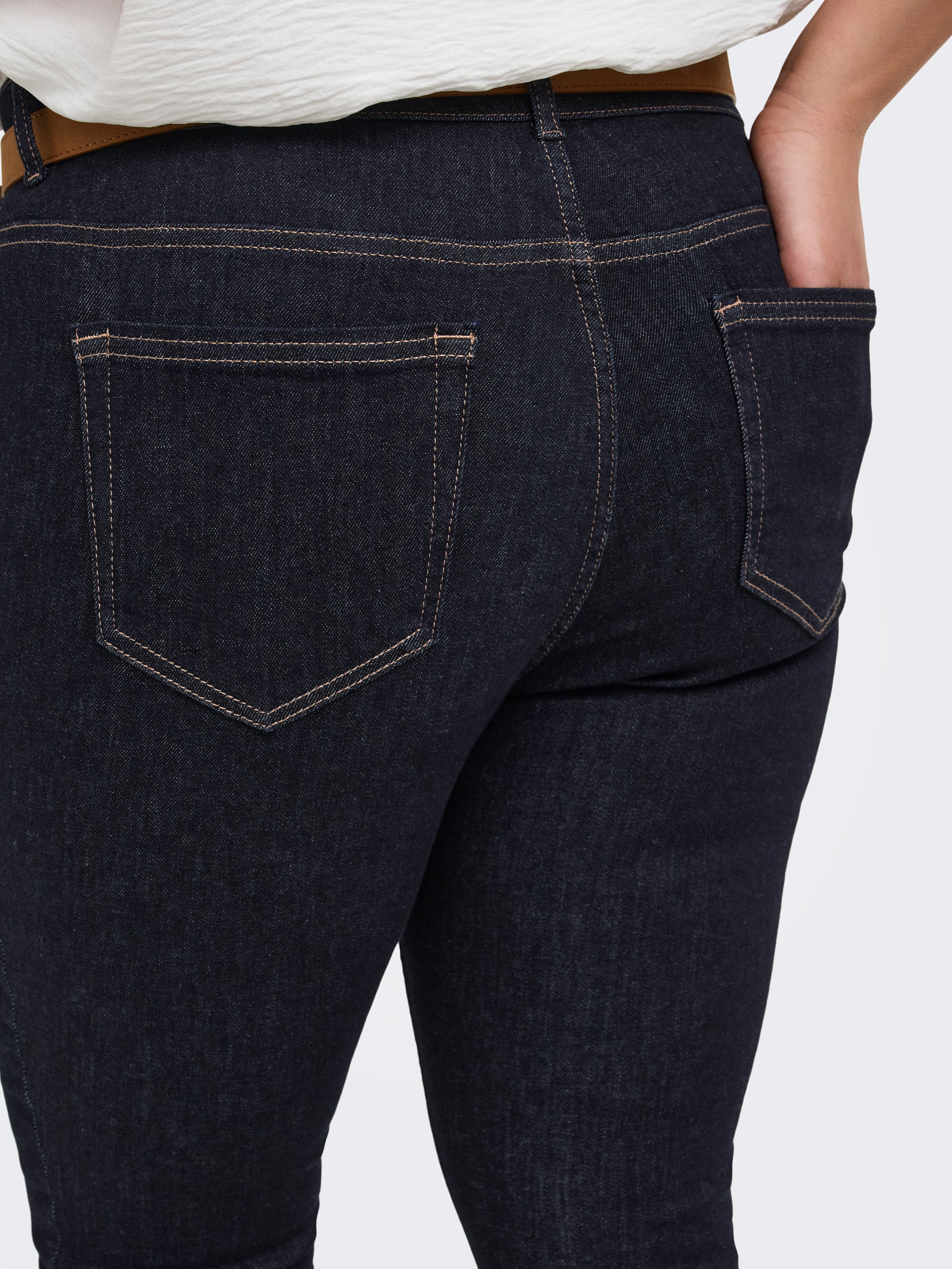 ONLY CARMAKOMA Skinny-fit-Jeans »CARWILLY REG SKINNY ANK DNM BOX NOOS« Baumwollmischung, Regular Waist