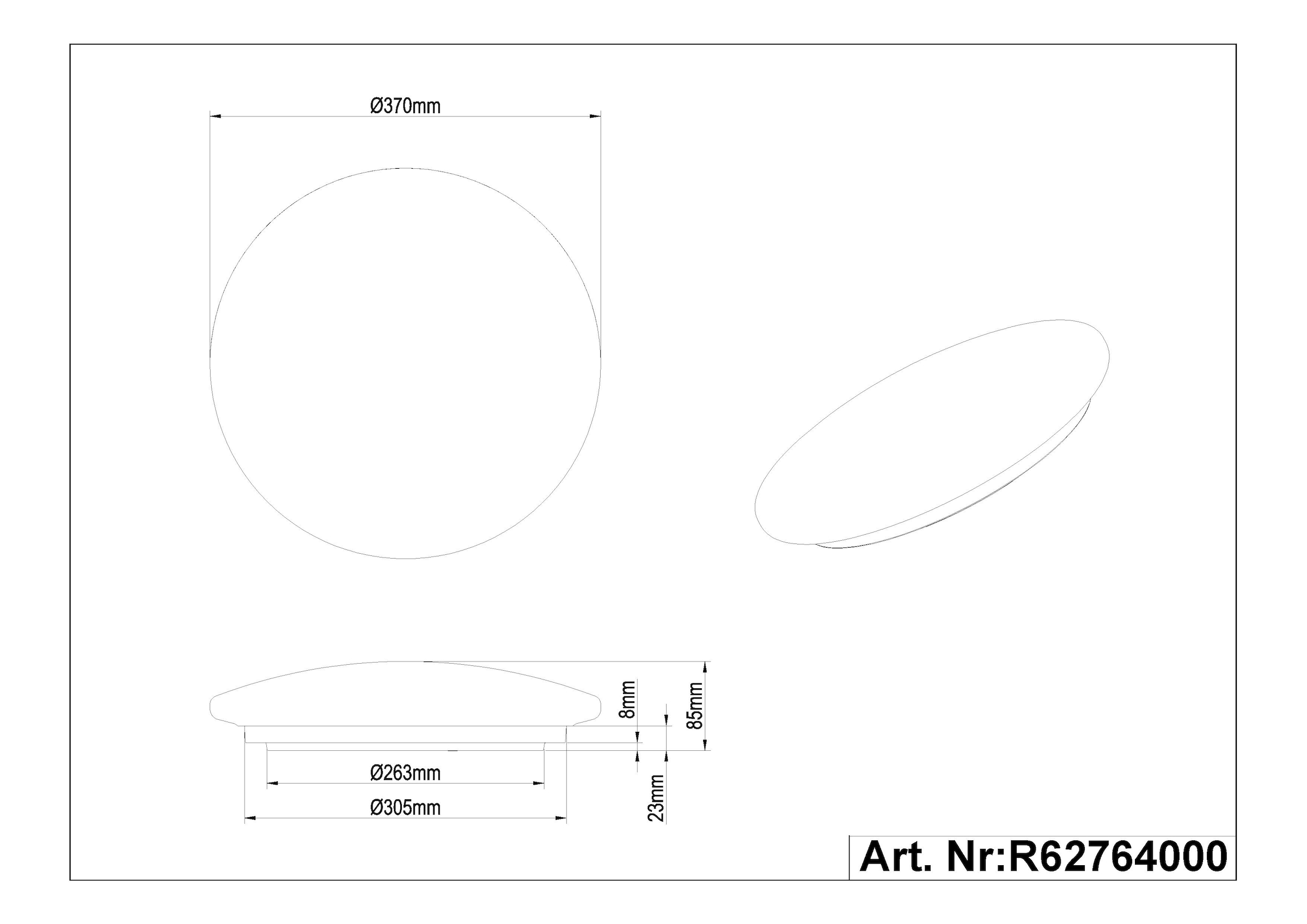 REALITY Leuchten LED Deckenleuchte »MOONIKA, Deckenlampe Mond IP 44 Bad Kinderzimmer Schlafzimmer«, 1 flammig, Leuchtmittel LED-Board | LED fest integriert, LED 15W warmweiß 3000K 1500 Lm Mondleuchte Ø 37cm Kinder Deckenleuchte