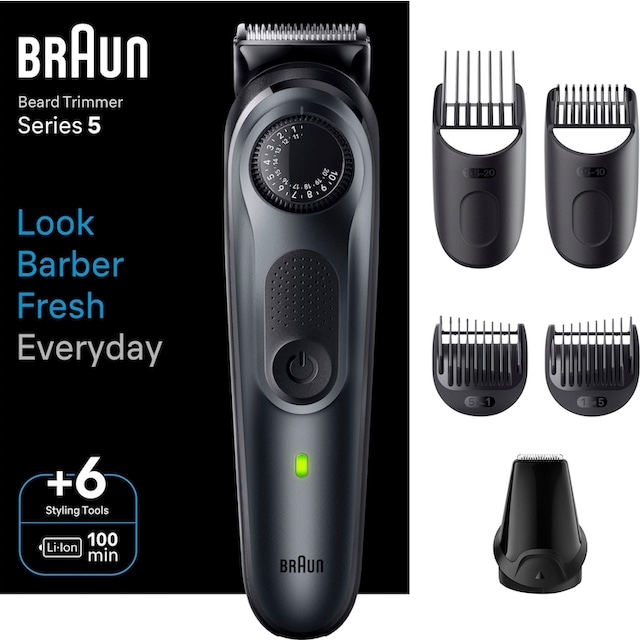 Braun Haarschneider »Barttrimmer BT5450«, 40 Einstellungen, Wasserdicht mit  3 Jahren XXL Garantie