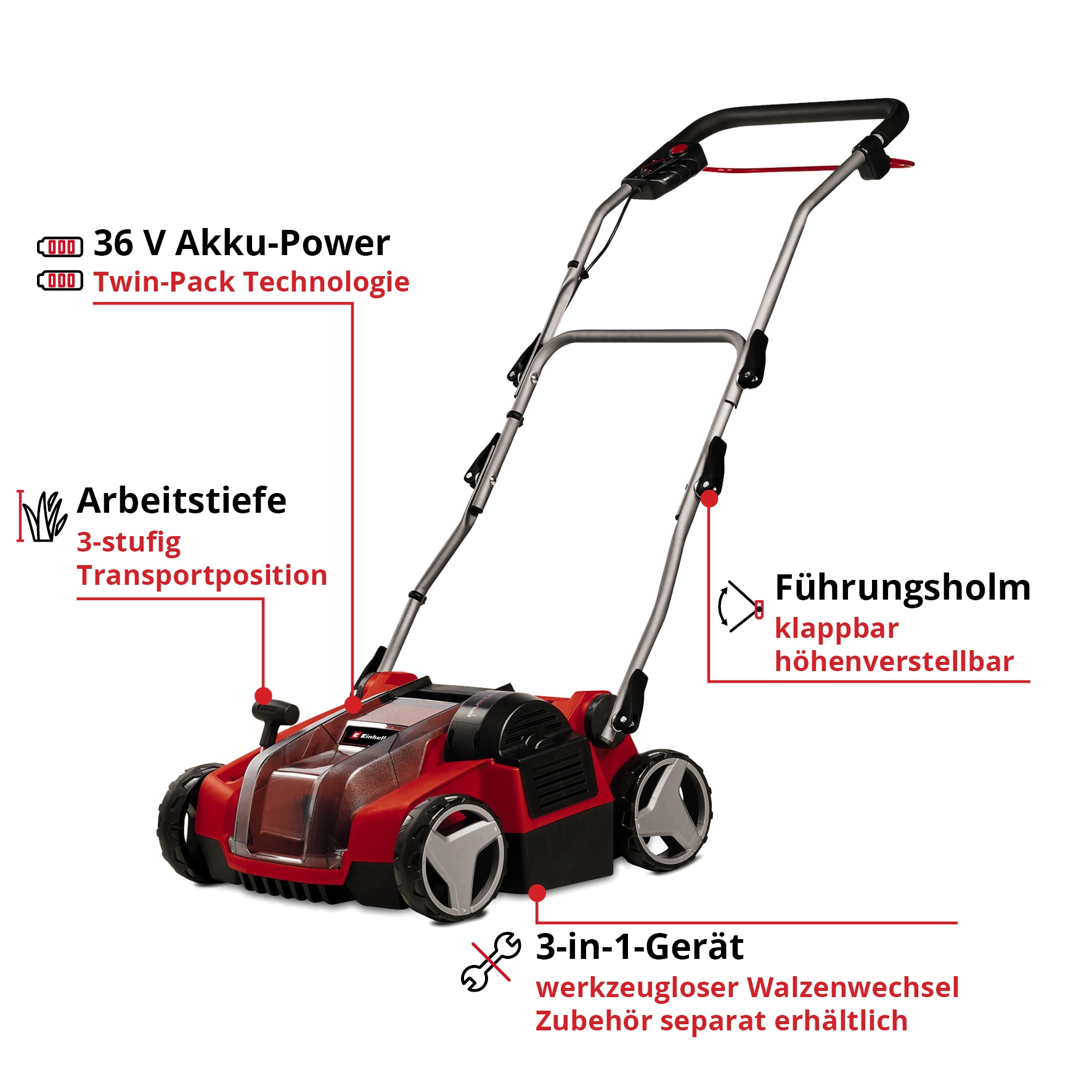 Einhell Akku-Vertikutierer »GE-SC 36/35 Li - Solo«