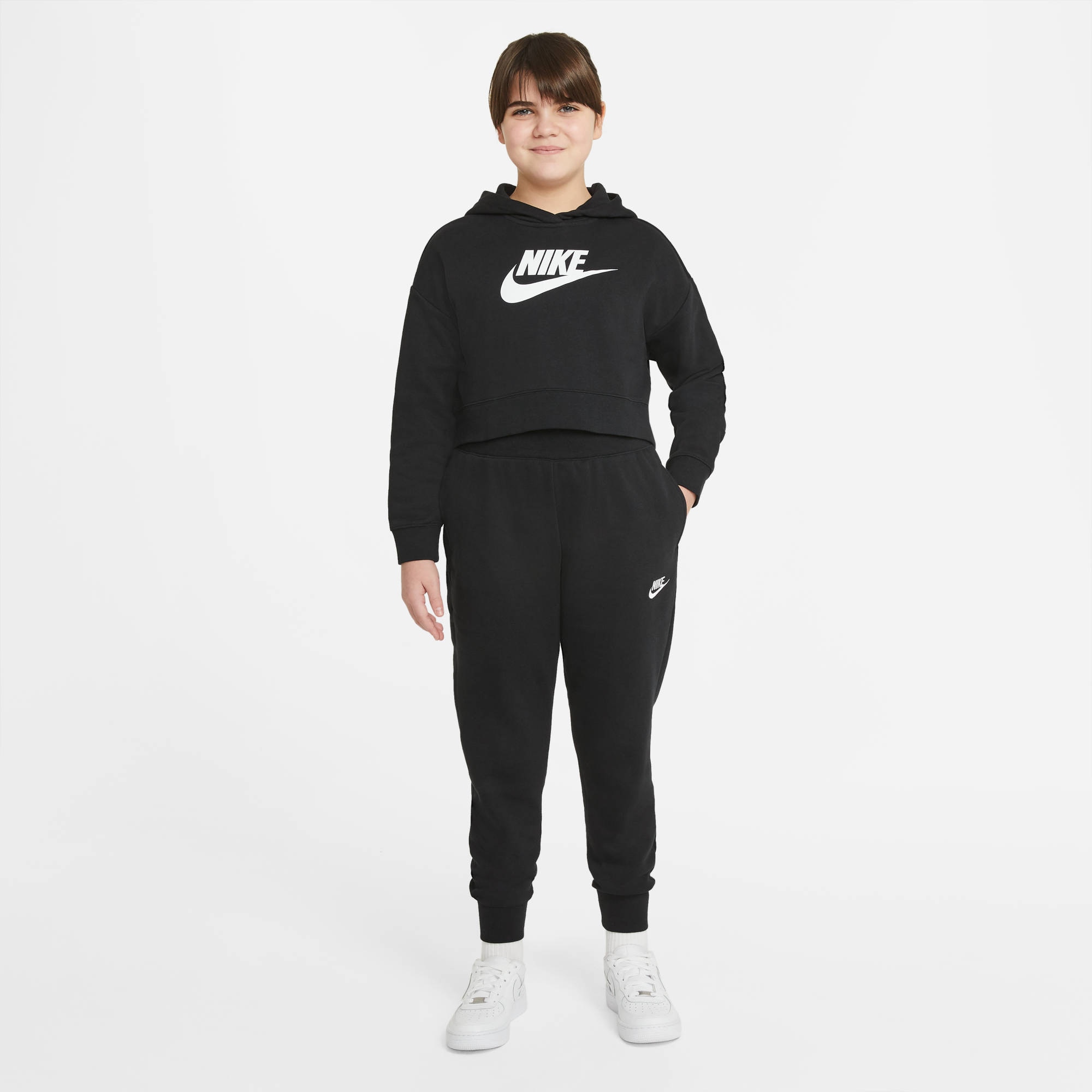 Nike Sportswear Kapuzensweatshirt »Club Big Kids' (Girls') French Terry Cropped Hoodie«