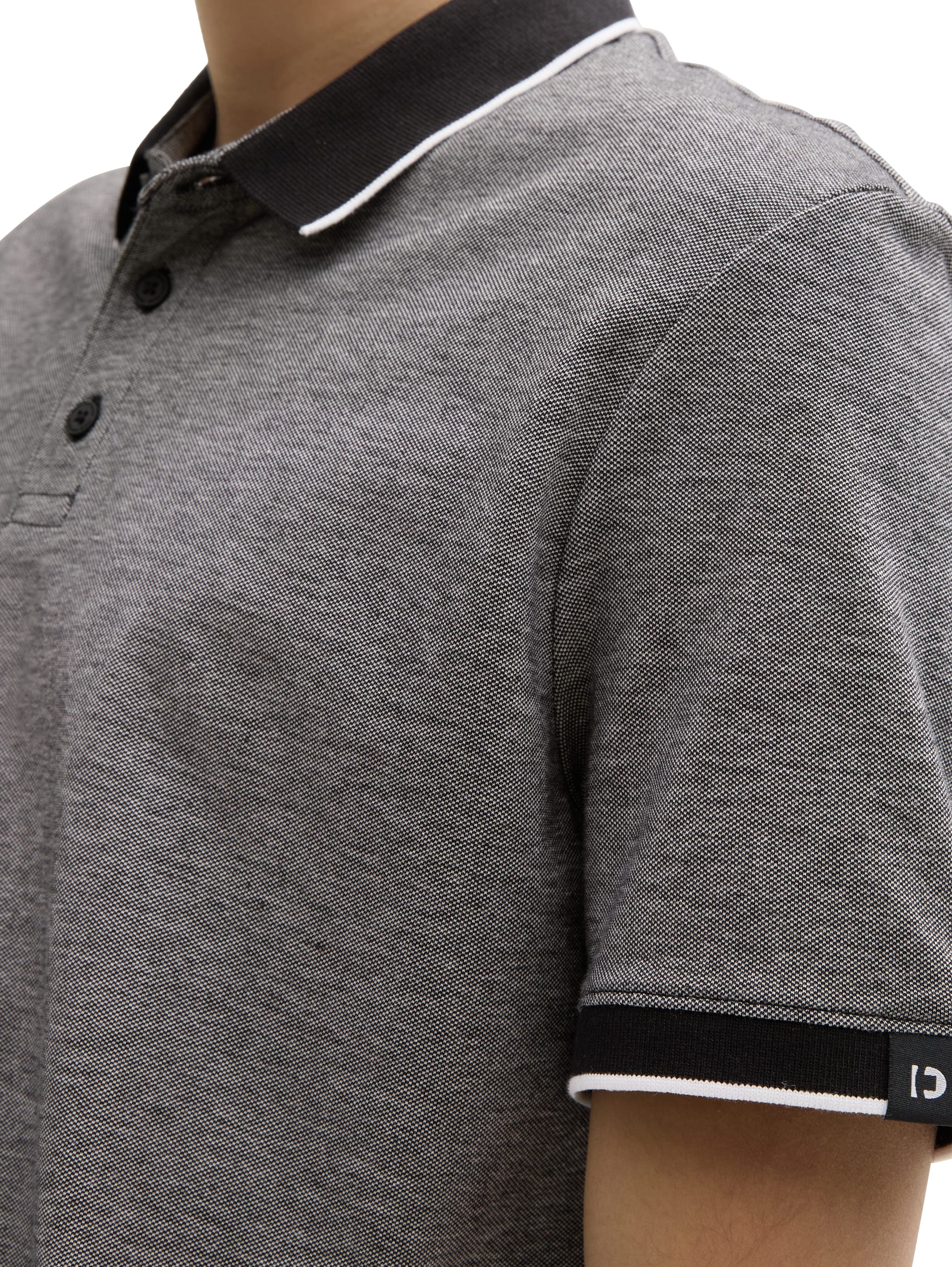 TOM TAILOR Denim Poloshirt, mit Kontrastdetails