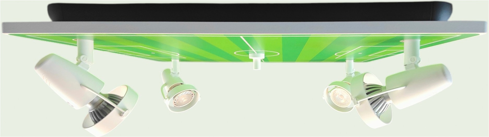 niermann Deckenleuchte »Strahler Fußballfeld, Kinderzimmer, Kinderlampe« GU10 1 Stk. 4 verstellbare Spots, Made in Germany