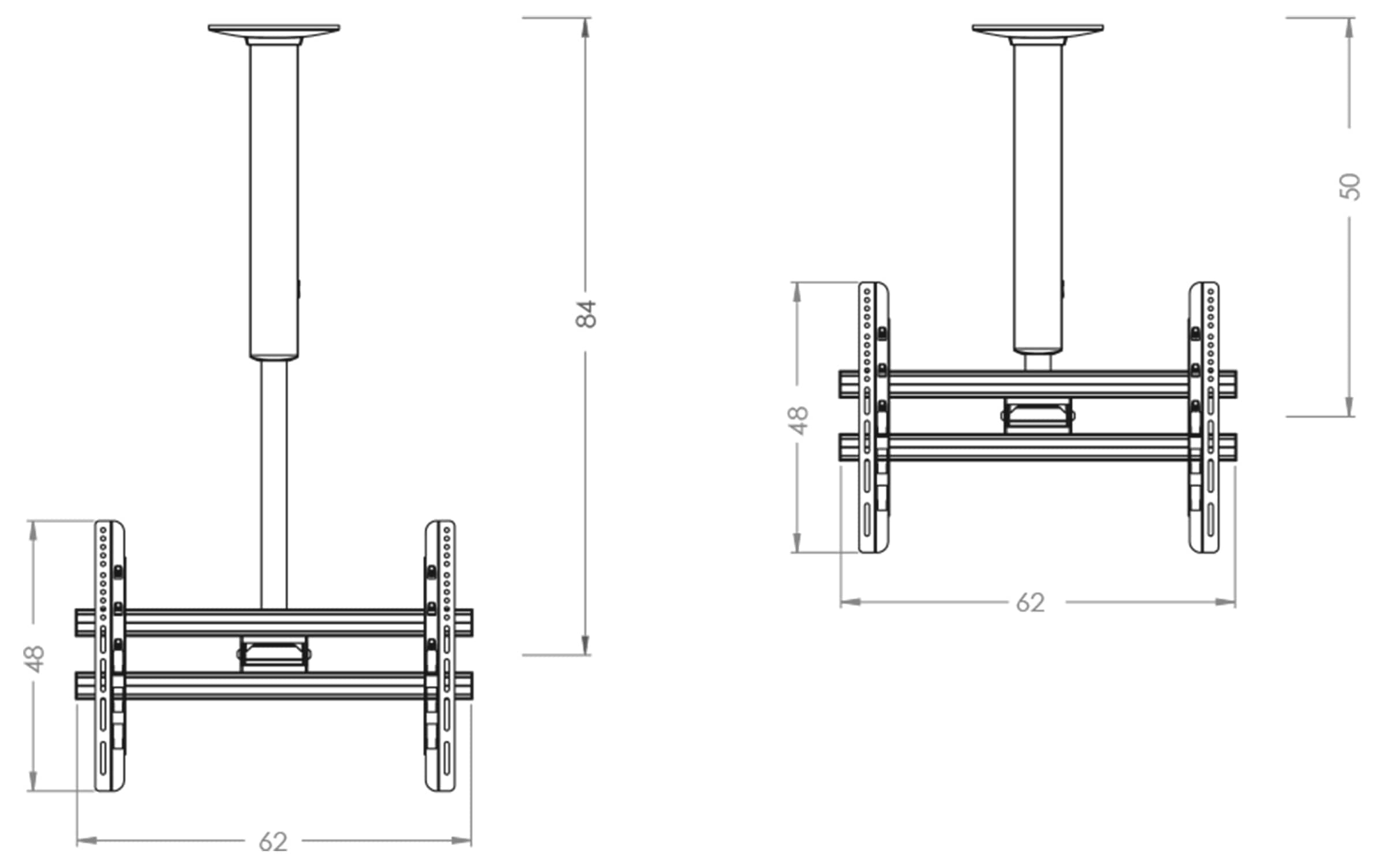 VCM TV-Deckenhalterung »Universal VESA TV Deckenhalterung Halter CM4 Mini«, (VCM CM)