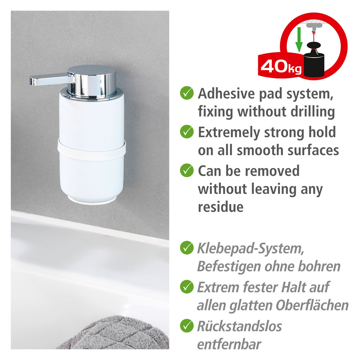 WENKO Seifenspender »Woya« Weiß, Keramik, 250 ml