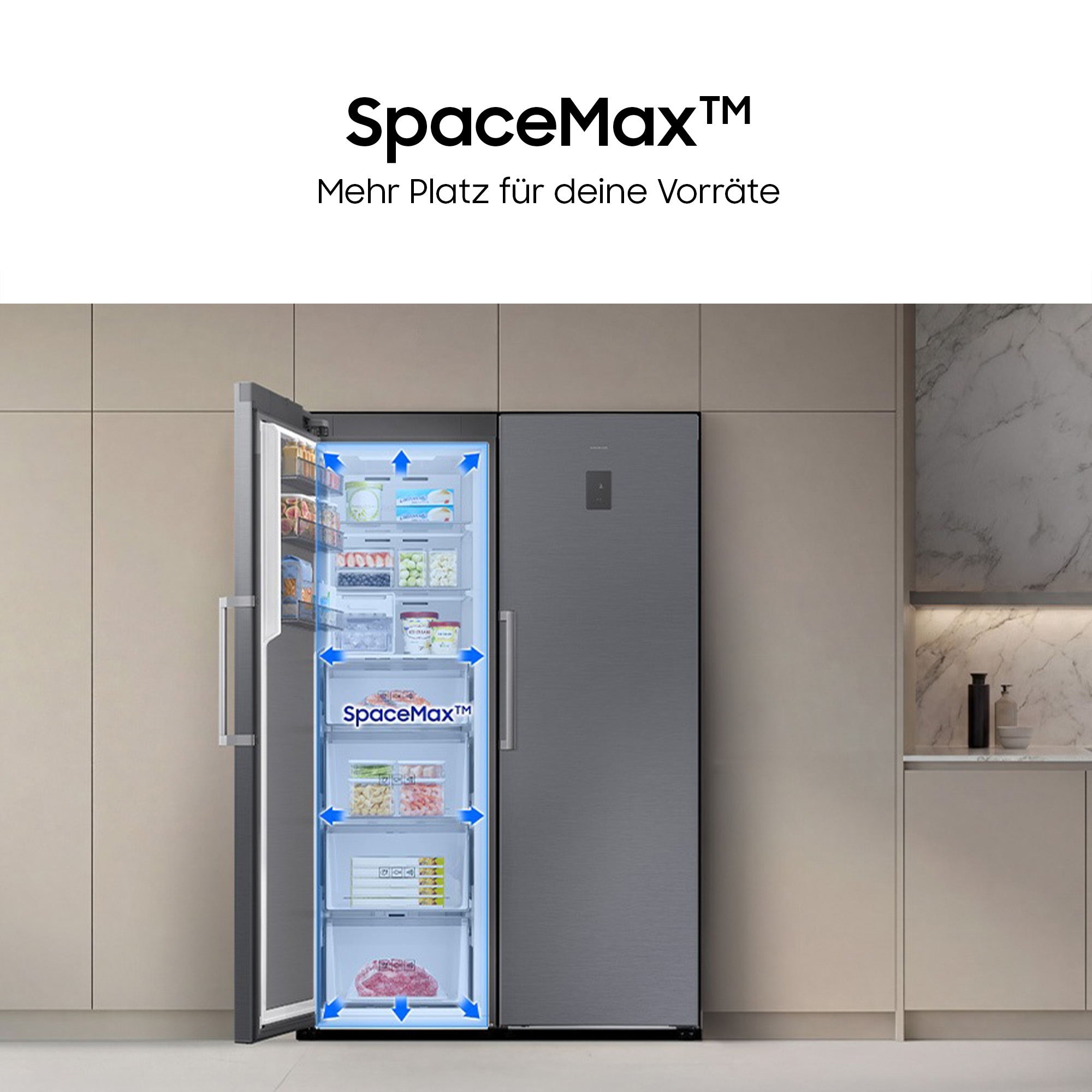Samsung Gefrierschrank NoFrost »RZ70H32KDTEF« 185,8 cm hoch 59,5 cm breit No Frost - nie wieder abtauen