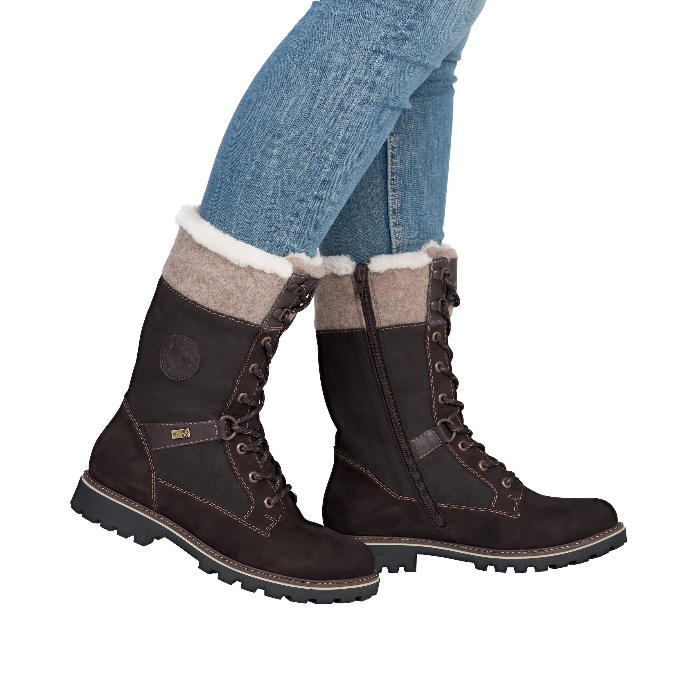 Remonte Winterstiefel  Schnürstiefel mit wasserabweisender TEX-Membrane, Lammwollfutter