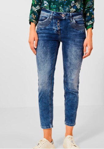 Cecil Slim-fit-Jeans, mit Stickerei auf den Eingriffs- und Gesäßtaschen kaufen