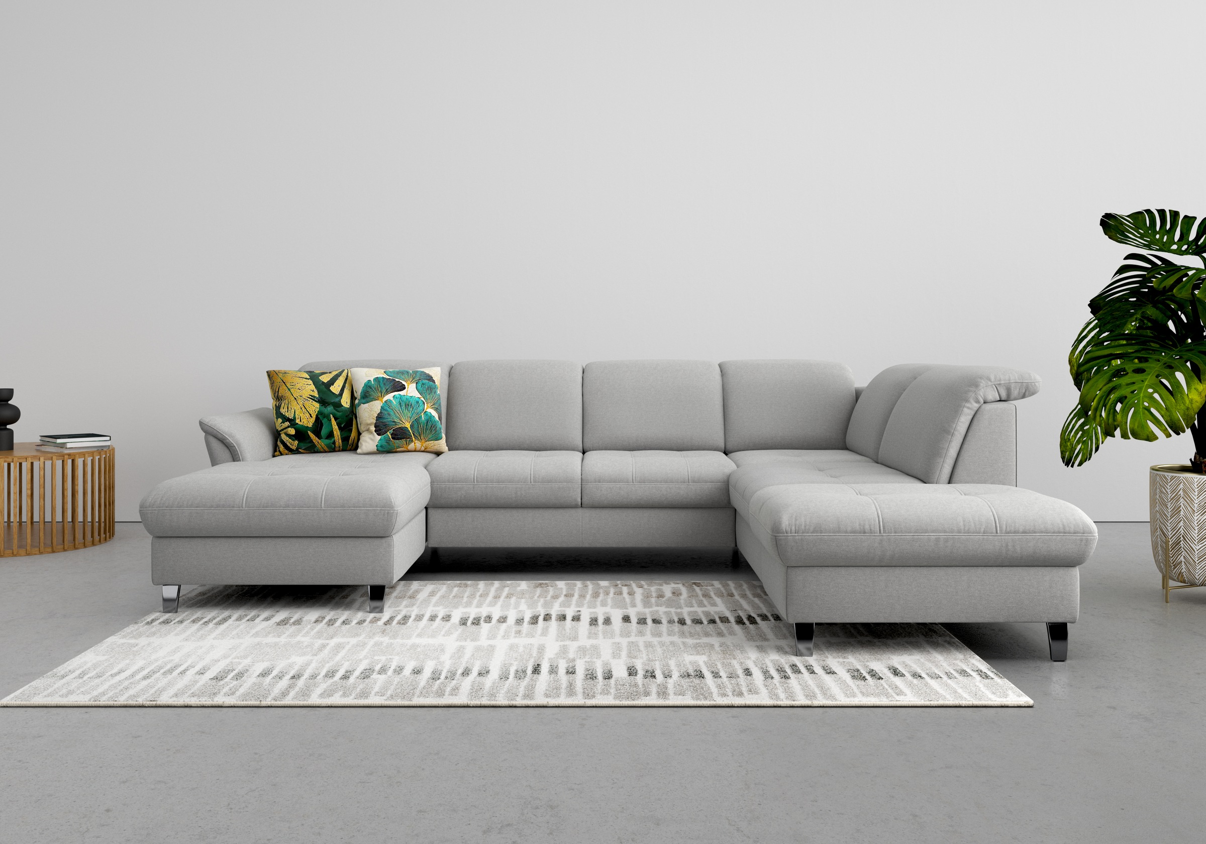 sit&more Wohnlandschaft »Maggiore U-Form«, wahlweise mit Kopfteilverstellung, Bettfunktion und Stauraum
