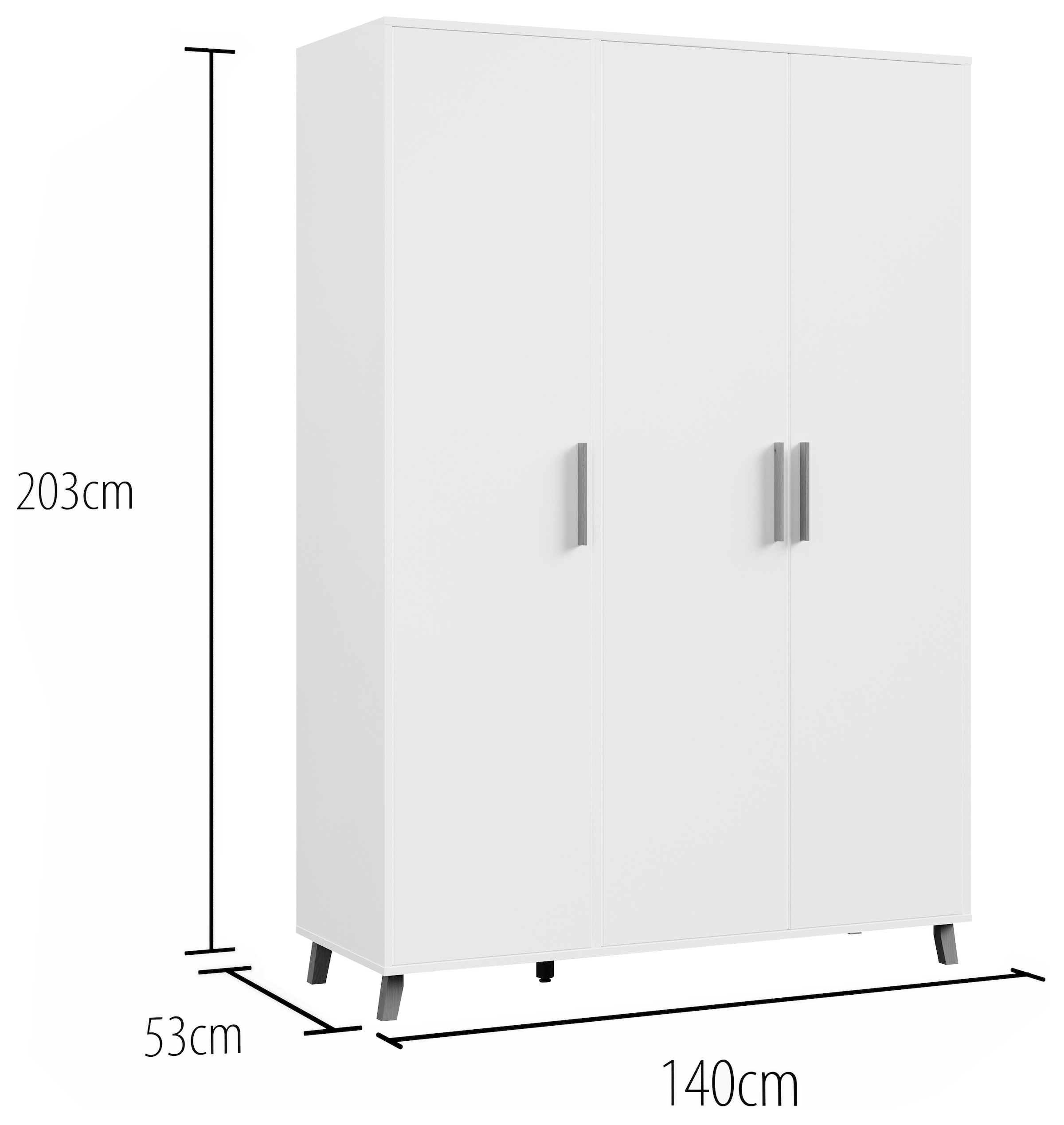 rauch Drehtürenschrank »Kleiderschrank Schrank Garderobe Wäscheschrank SHINJO«, (in 3 verschiedenen Ausstattungen BASIC/CLASSIC/PREMIUM), Griffe und Füße aus Massivholz, viel Stauraum MADE IN GERMANY