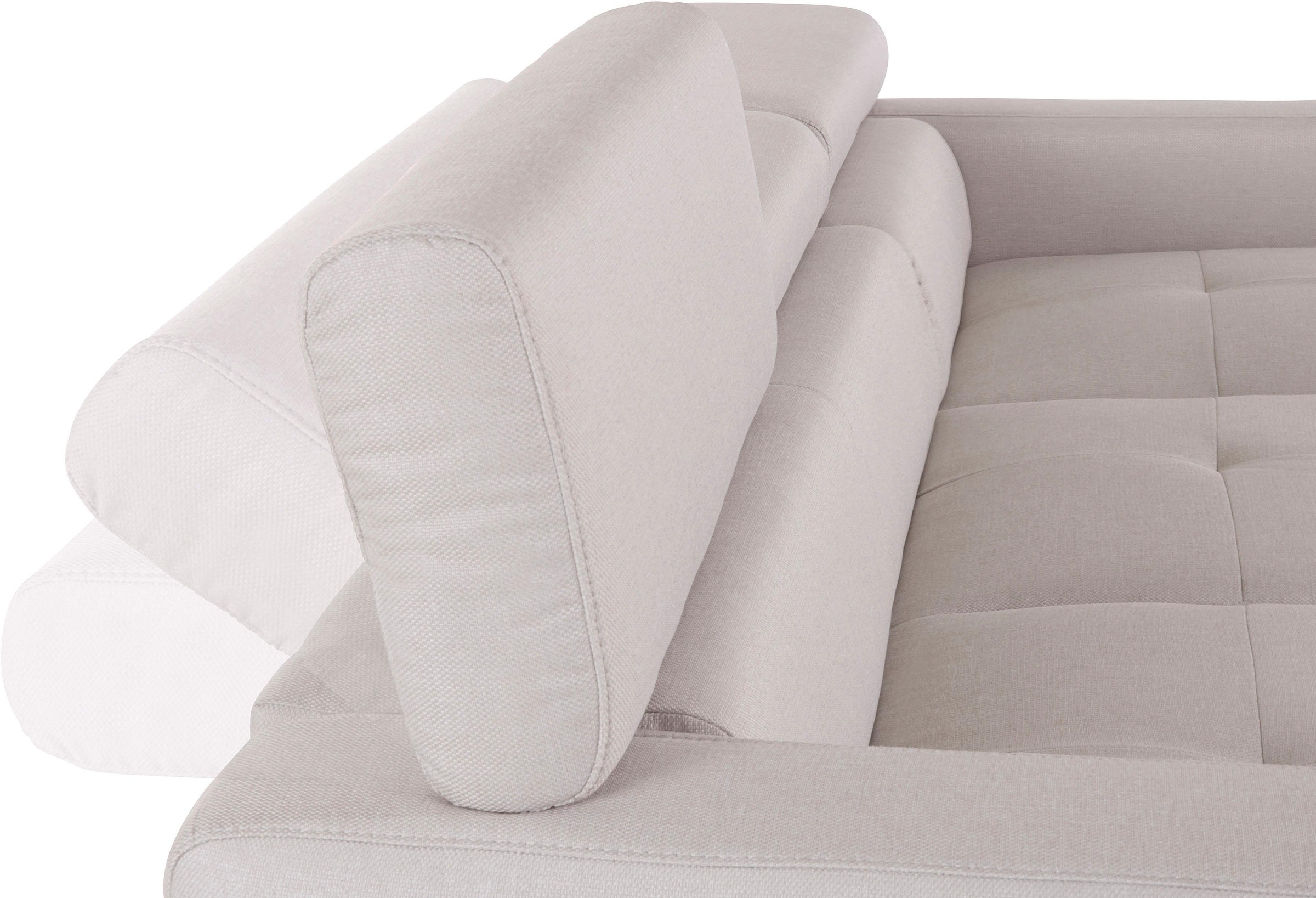 COTTA Ecksofa »Sammy L-Form«, mit Kopfteilverstellung, wahlweise mit Bettfunktion & Bettkasten