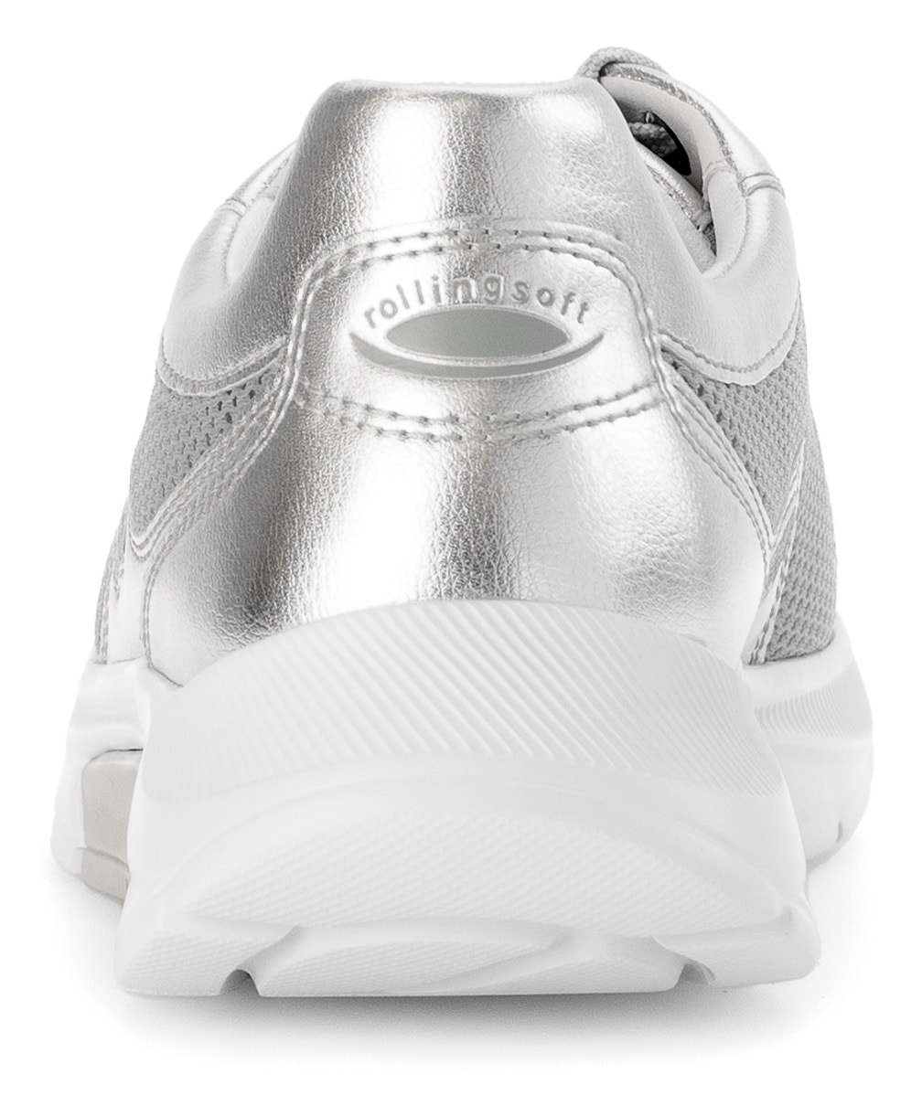 Gabor Rollingsoft Keilsneaker, Freizeitschuh, Halbschuh, Schnürschuh mit Wechselfußbett