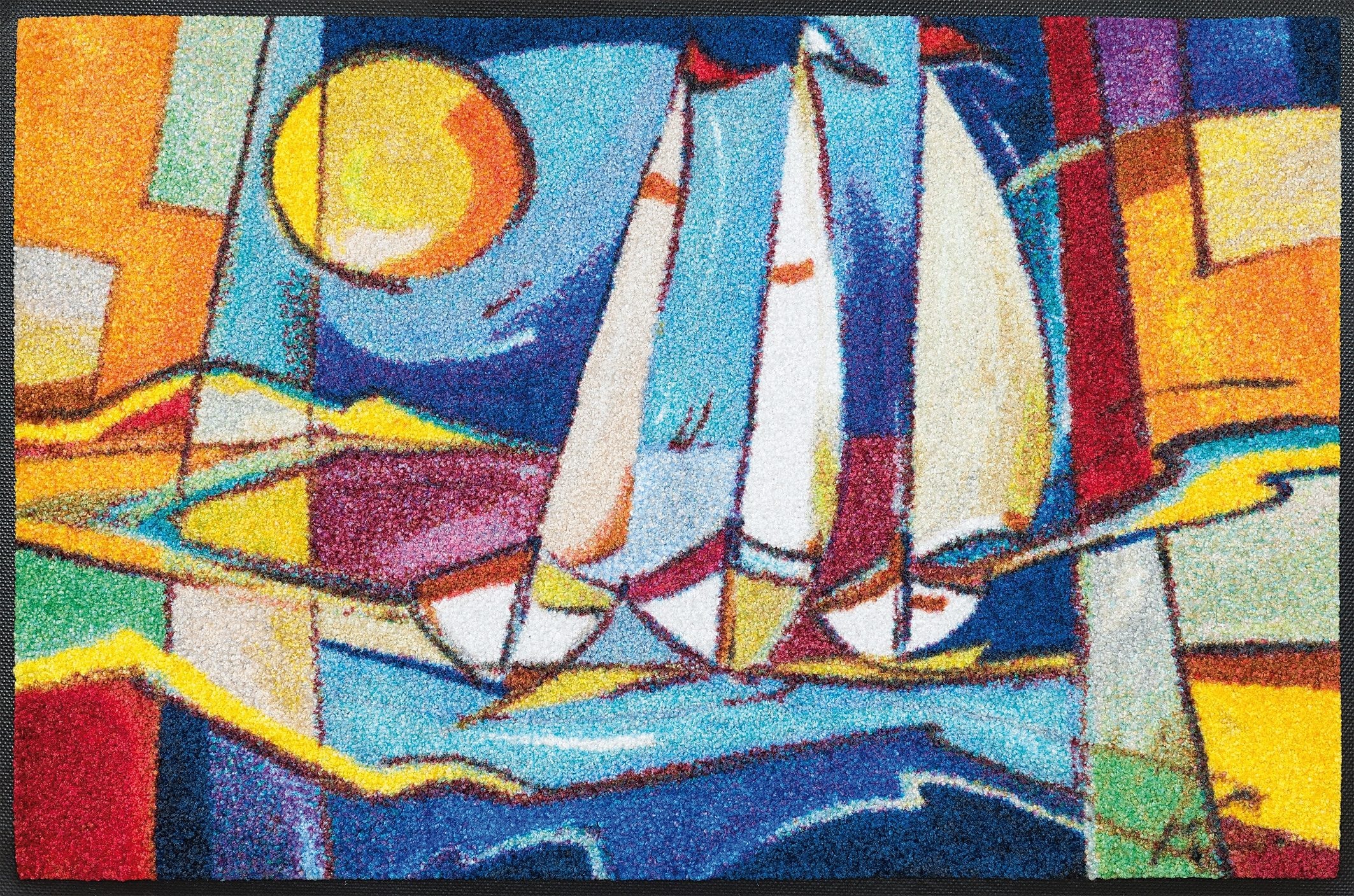 Segelboote, Motiv rechteckig, home«, »sailing by Fußmatte waschbar Schmutzfangmatte, wash+dry Kleen-Tex rutschhemmend,