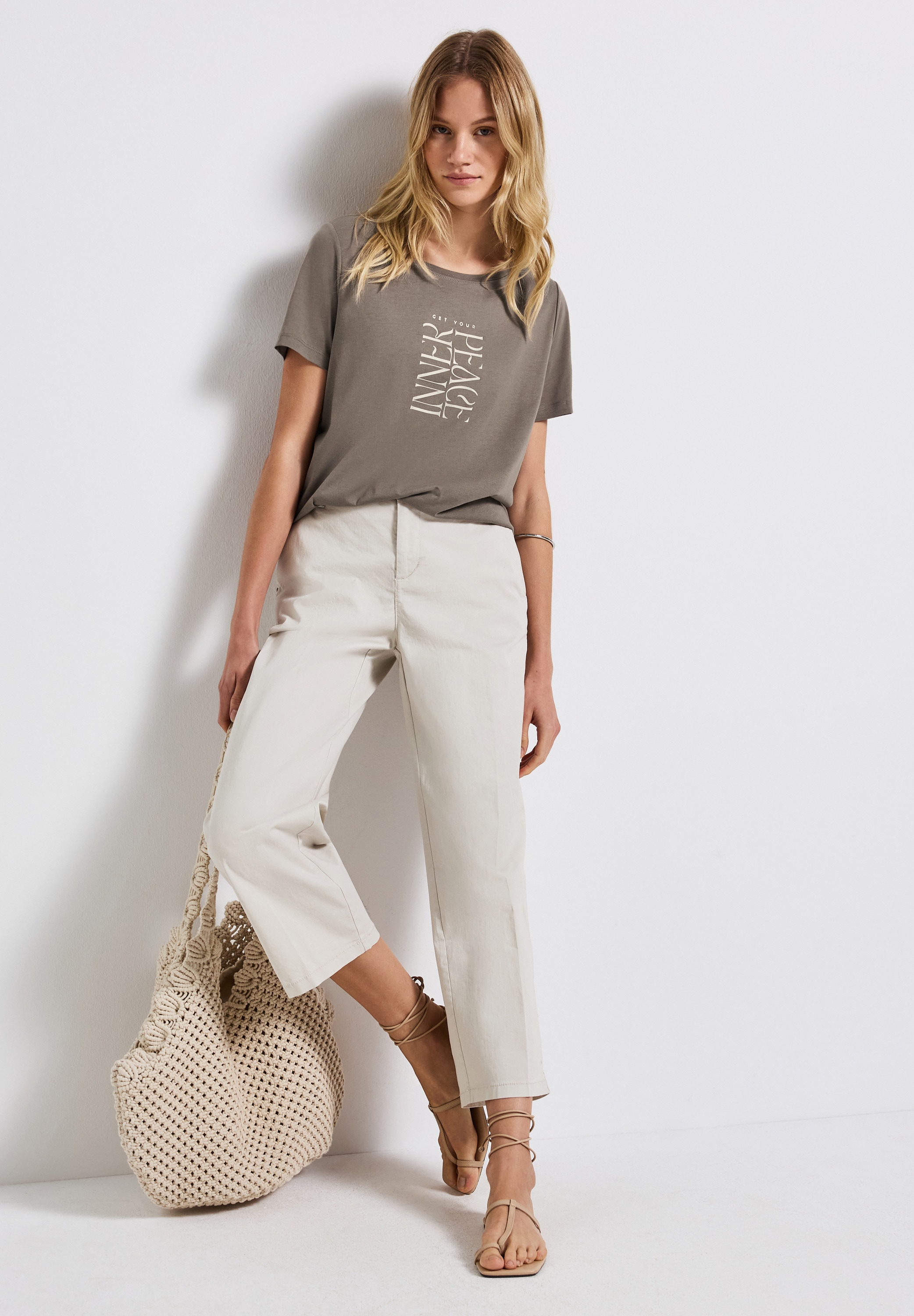 STREET ONE Shirttop mit Wording Print
