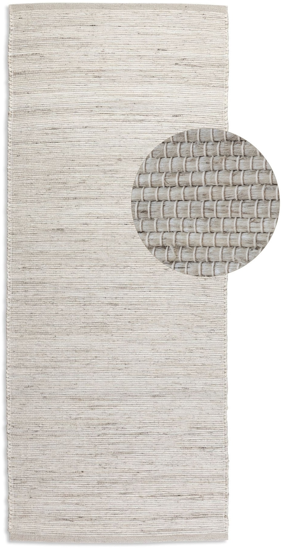 HANSE Home Teppich »Dhaka Juteteppich«, rechteckig, 5 mm Höhe, Läufer, handgewebt, Jute, Wolle, Natur, Wohnzimmer, Flur, Klassisch