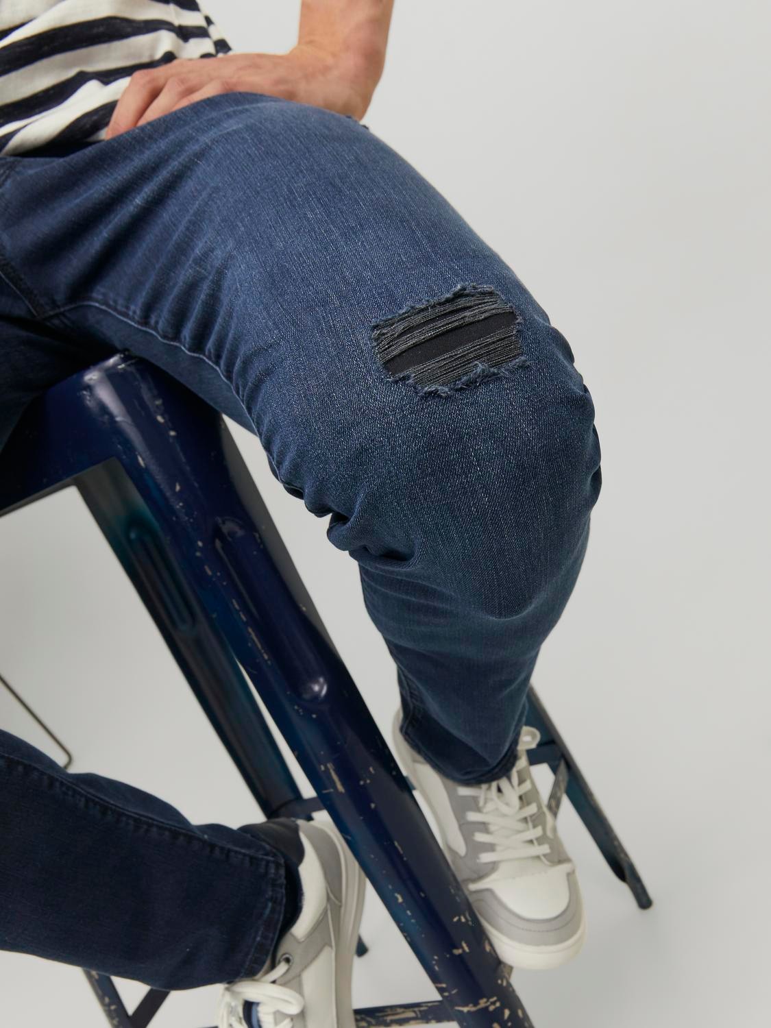 Jack & Jones Slim-fit-Jeans »JJIGLENN – Slim-Fit-Jeans mit niedriger Leibhöhe« Used, modisch, slim fit, Denim/Jeans