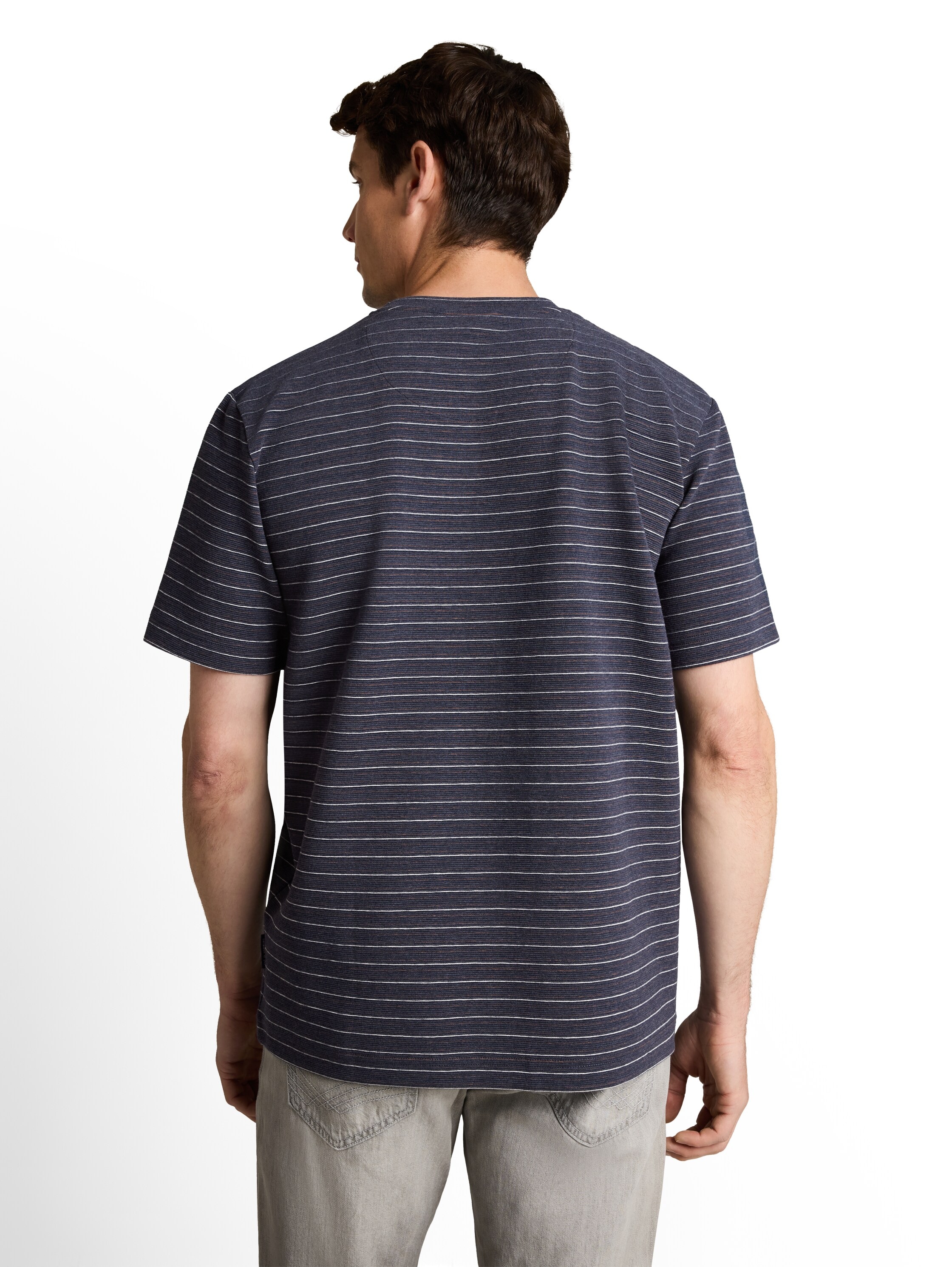 TOM TAILOR Kurzarmshirt Sommershirt mit feinen Streifen