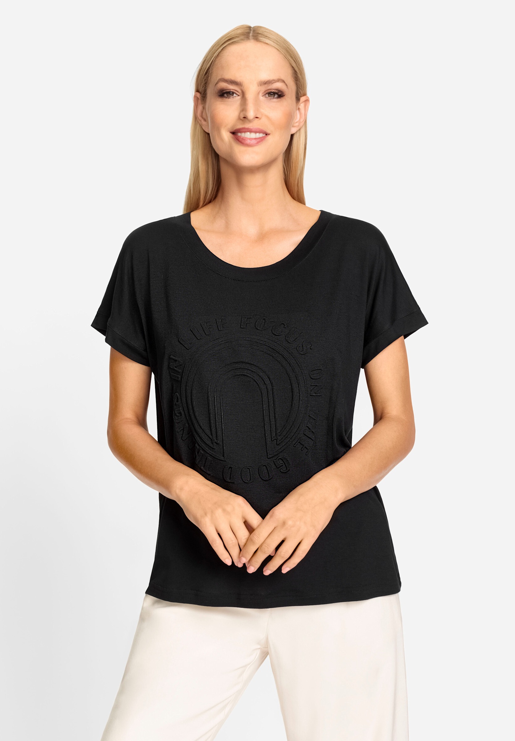 heine T-Shirt »Shirt Kurzarmshirt mit Elasthan-Anteil«
