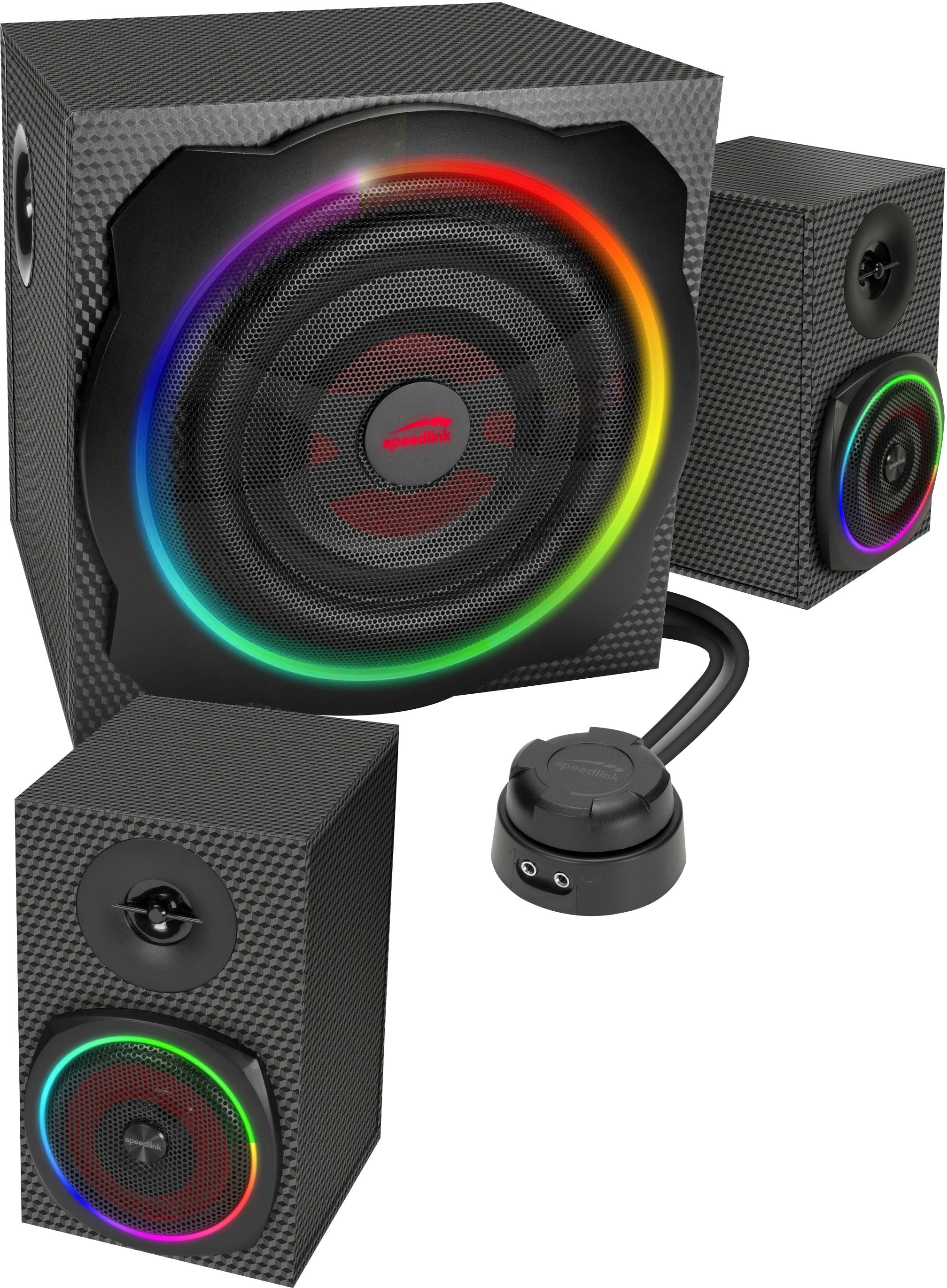 Speedlink PC-Lautsprecher »GRAVITY CARBON RGB 2.1«