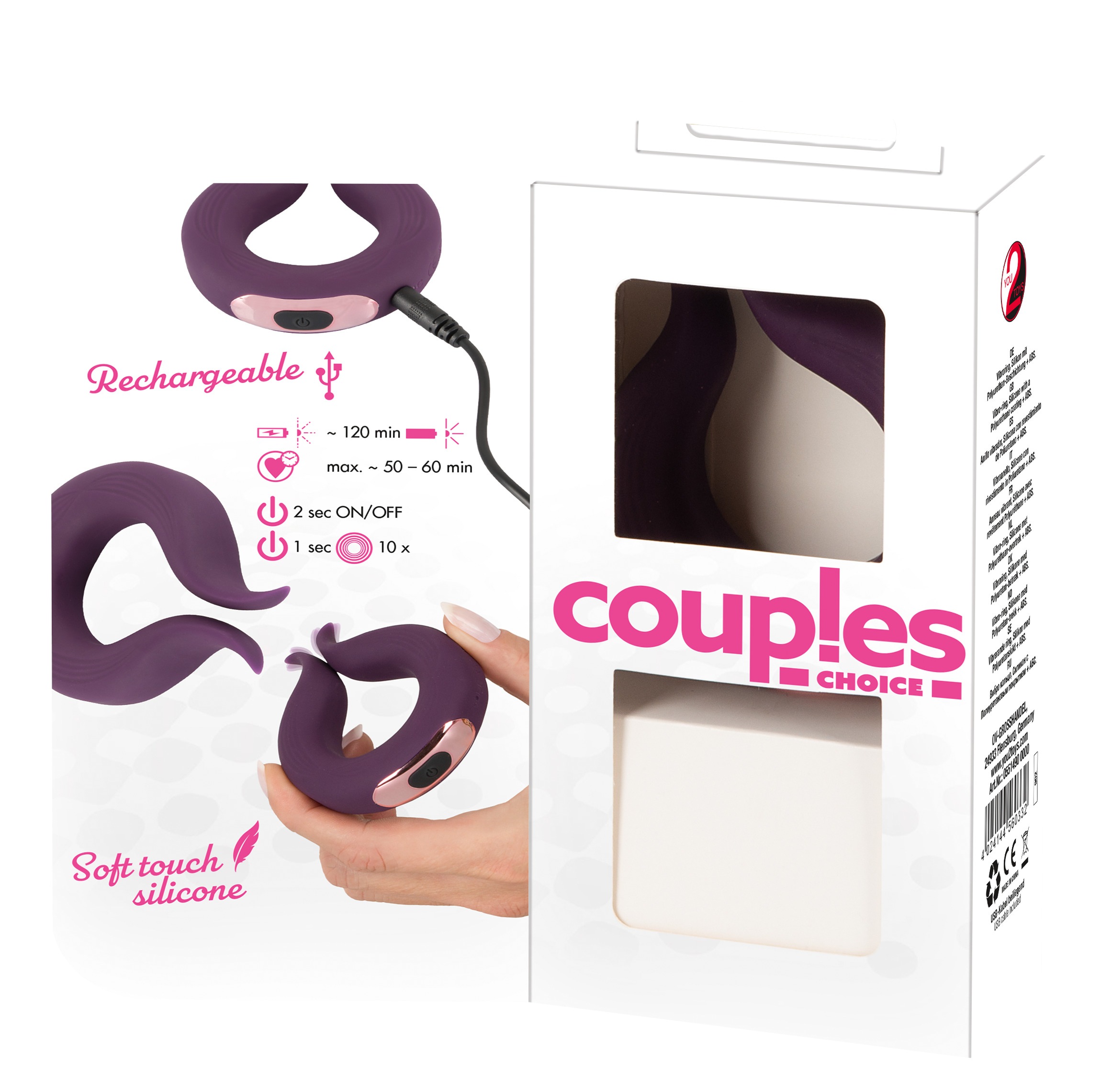coup!es choice Vibrator »Penisring Two Motors couple¿s ring«