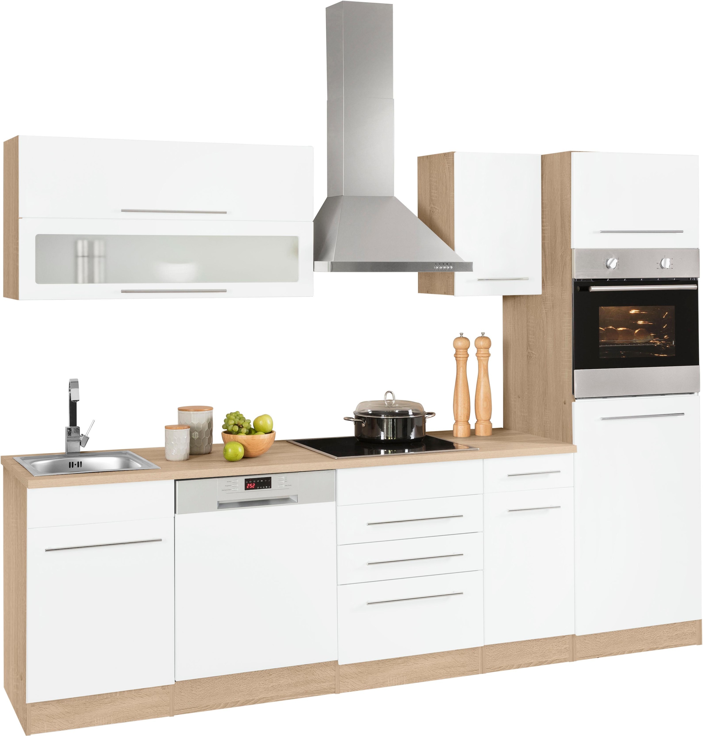 KOCHSTATION Küchenzeile »KS-Eton«, mit E-Geräten, Breite 270 cm