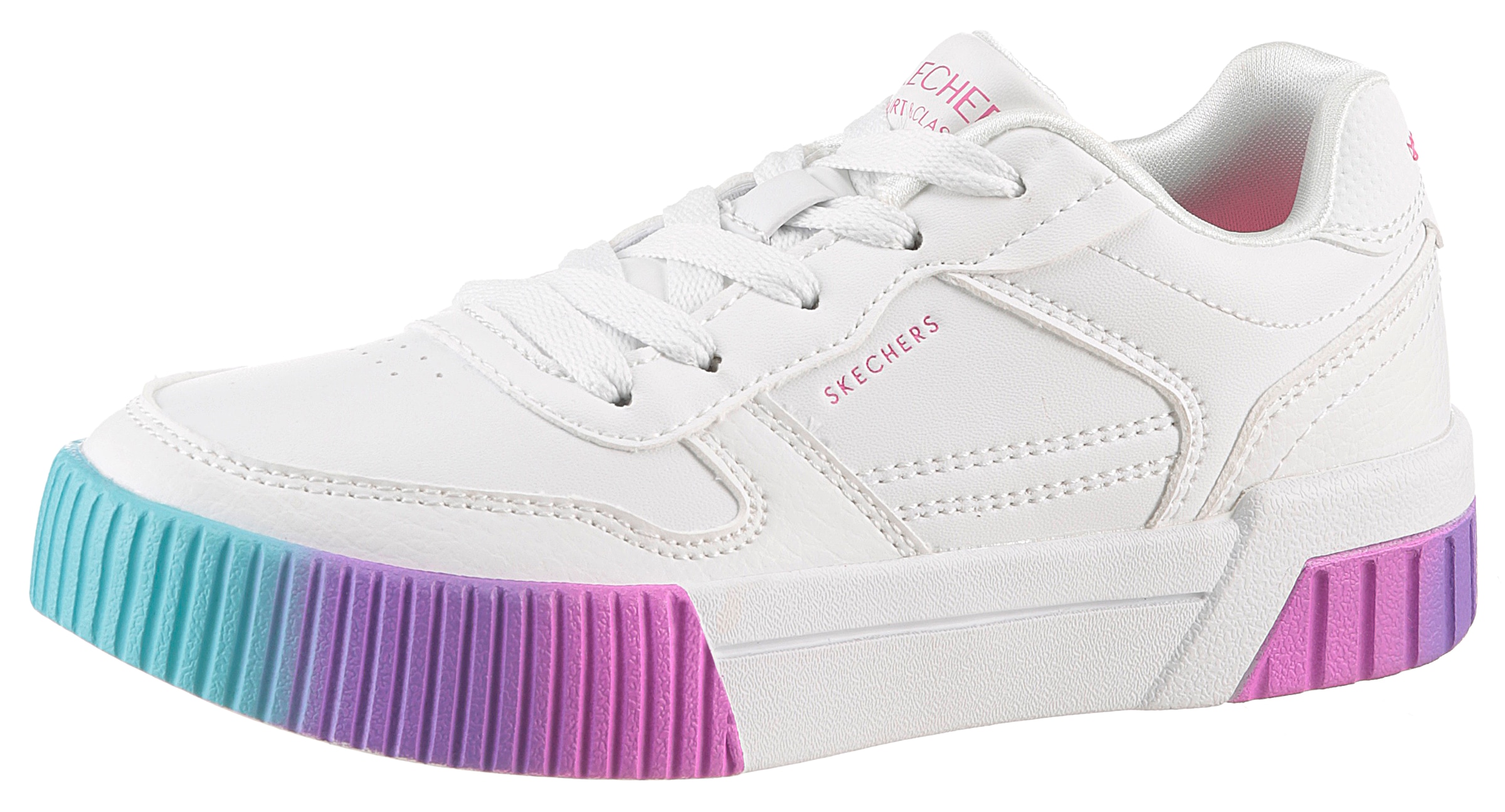 Sneaker »JADE-SOFT GLOW«, Schnürschuh mit Regenbogenlaufsohle, Größenschablone zum...