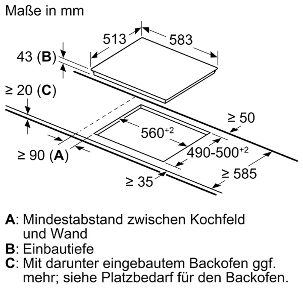 BOSCH Elektro-Herd-Set »HND411LW63«