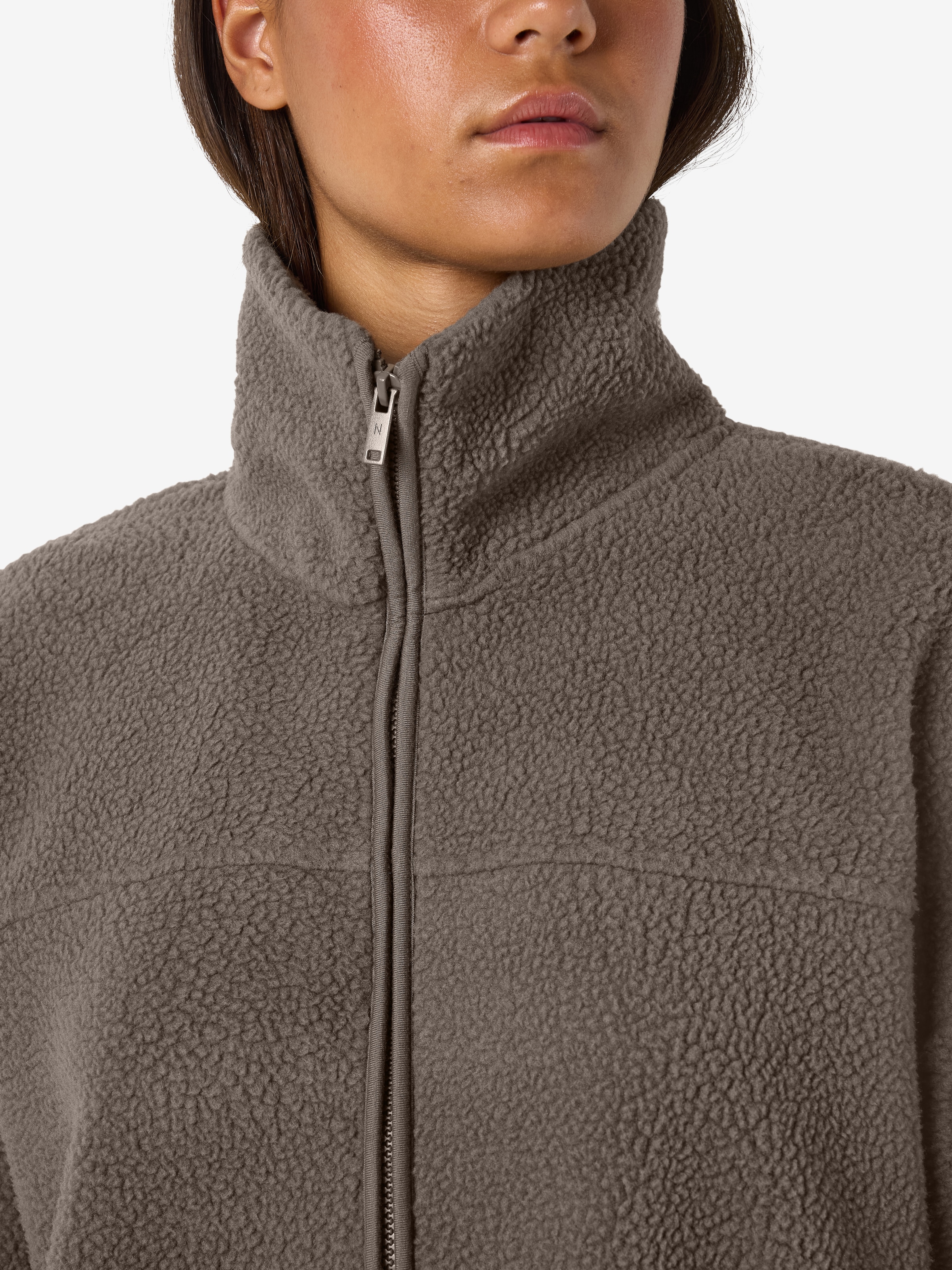 Noisy may Fleecejacke »NMCOZY L/S ZIP SWEATER JRS NOOS« Polyester, relaxed fit