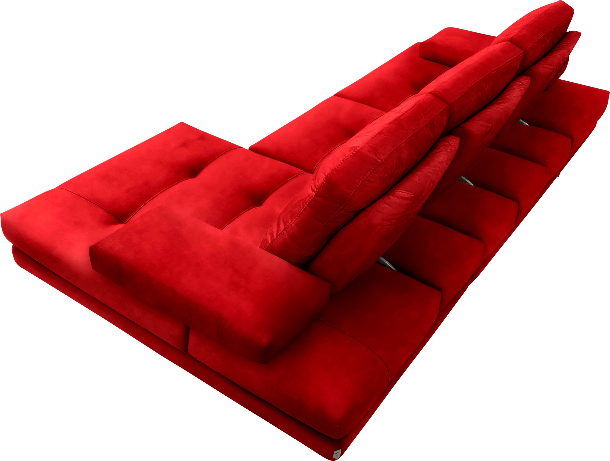 CALIA ITALIA Ecksofa »Toby Wing, L-Form, Designsofa mit sensationellem Sitzkomfort«, inklusive Sitztiefenverstellung, Füße in chrom glänzend