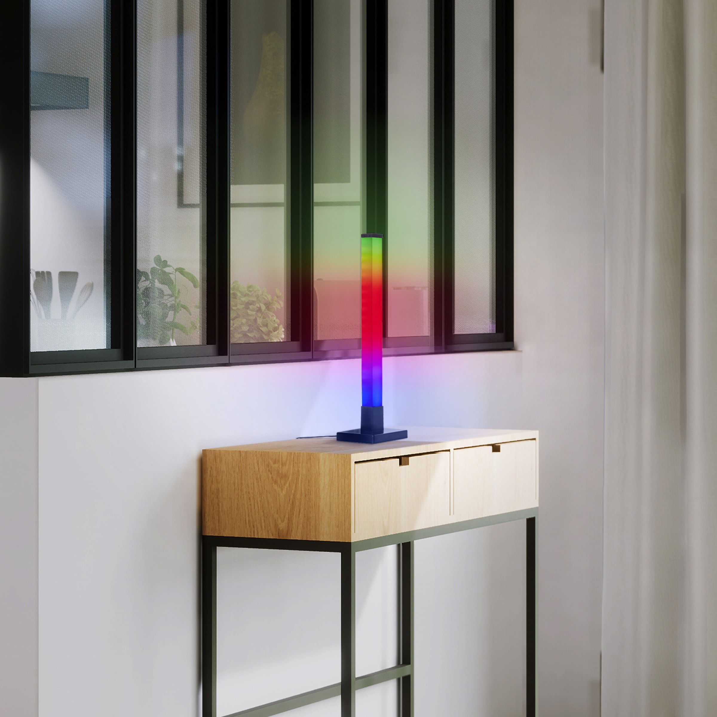 BreLight LED Tischleuchte »Neele« LED-Modul 1 Stk. RGB 50 cm, IC RGB, Musiksensor, dimmbar