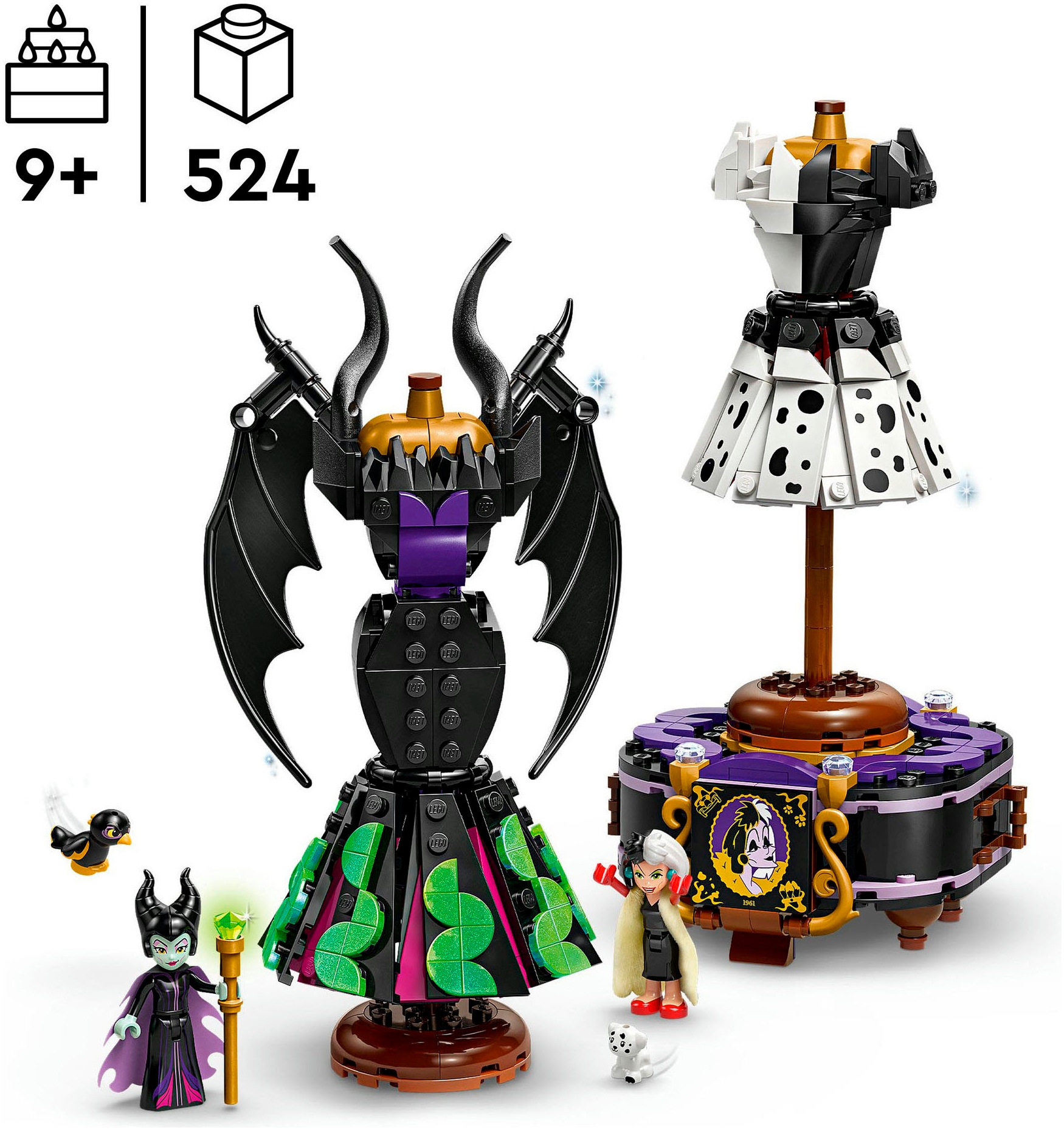 LEGO® Konstruktionsspielsteine »Die Kleider von Malefiz und Cruella De Vil (43262)«, (524 St.), LEGO® Disney Classic; Made in Europe