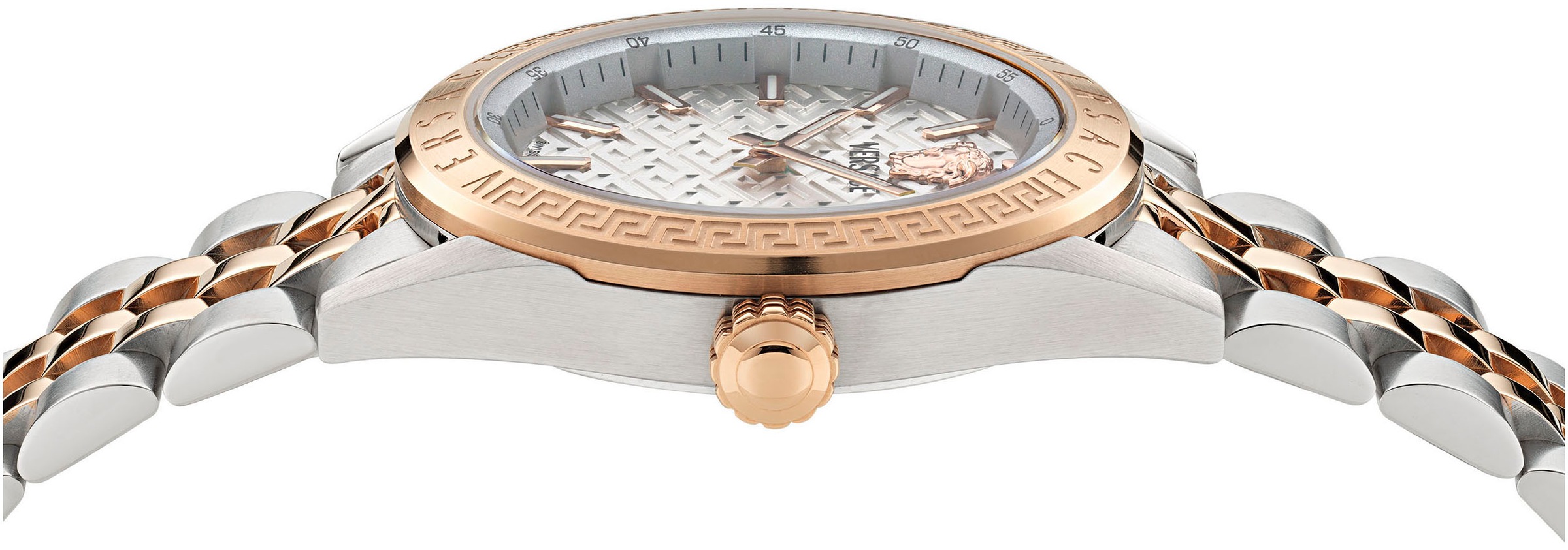 Versace Quarzuhr »V-CODE«, Armbanduhr, Damenuhr, Saphirglas, Swiss Made, Leuchtindizes, analog