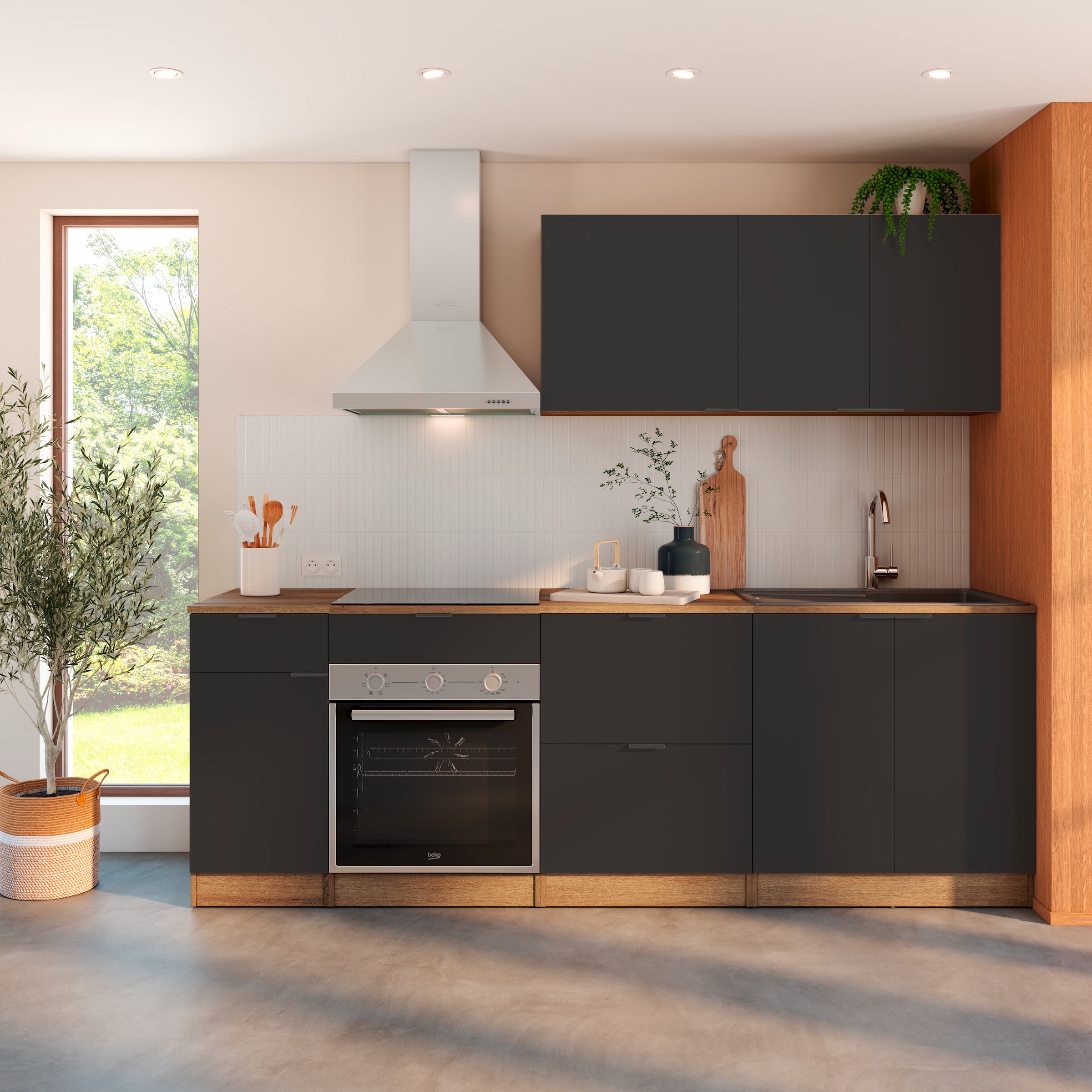 Gami Unterschrank »Eden Küche Unterschrank B.40 1 Tür 1 Schublade«, Unterschrank mit 1Tür und 1 Schublade Breite 40 cm