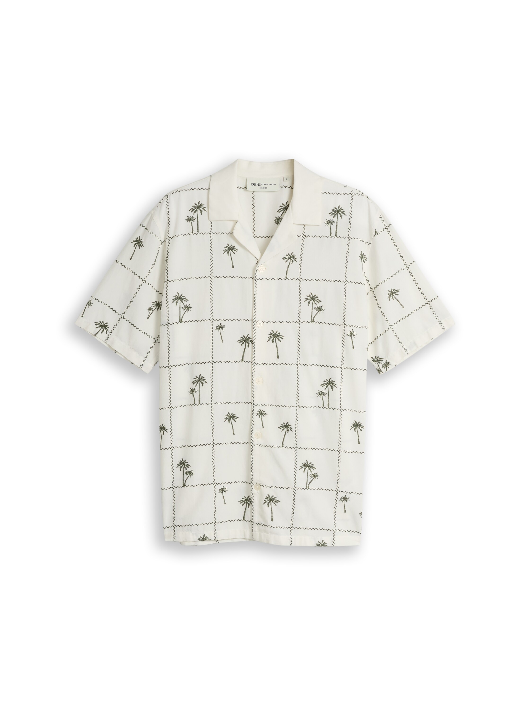 TOM TAILOR Denim Kurzarmshirt Sommerhemd mit Stickereien